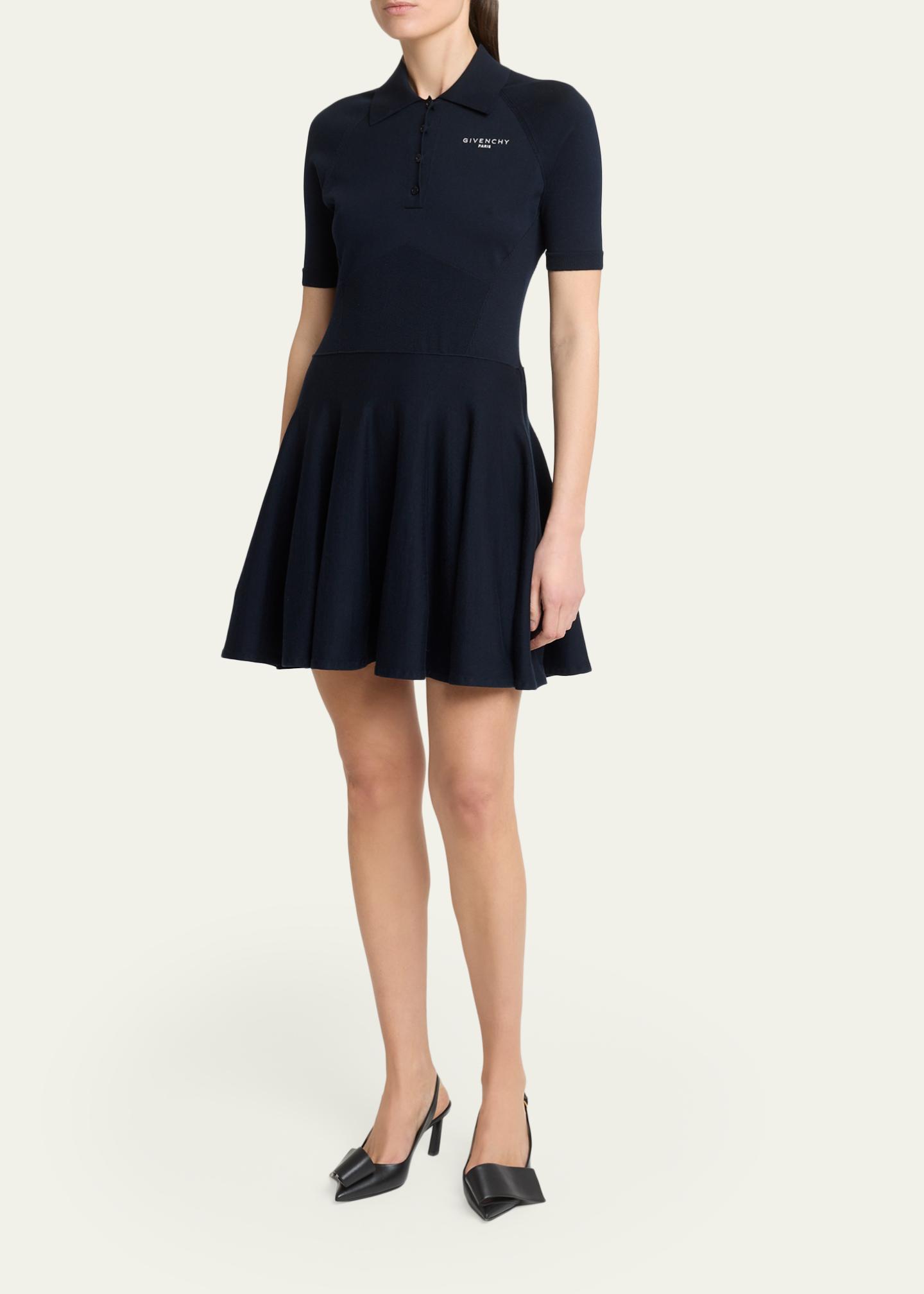 Givenchy Polo Dress With Embroidered Logo, Women's, Navy Blue