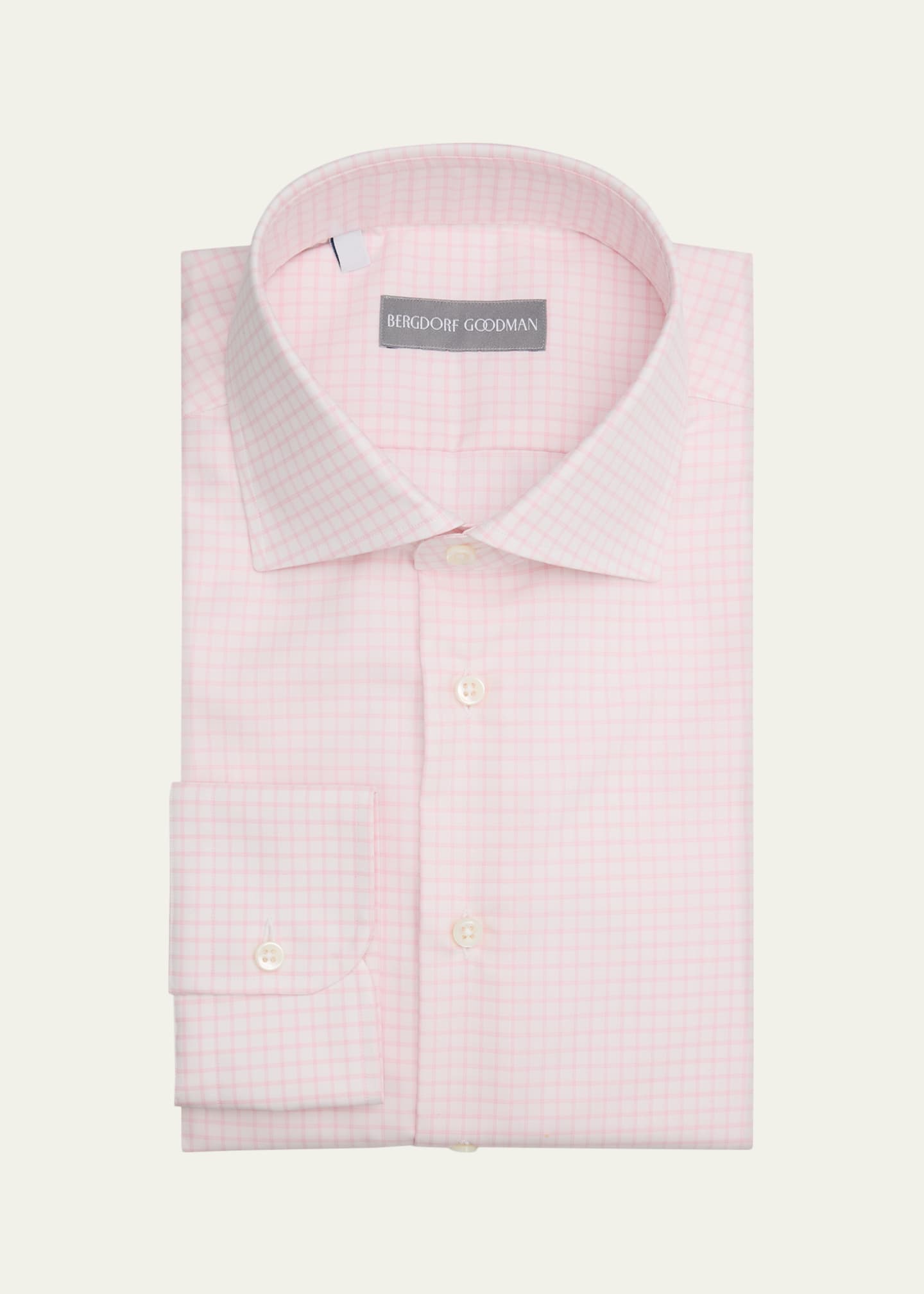 mens pink check dress shirt Leeward Dress Shirt