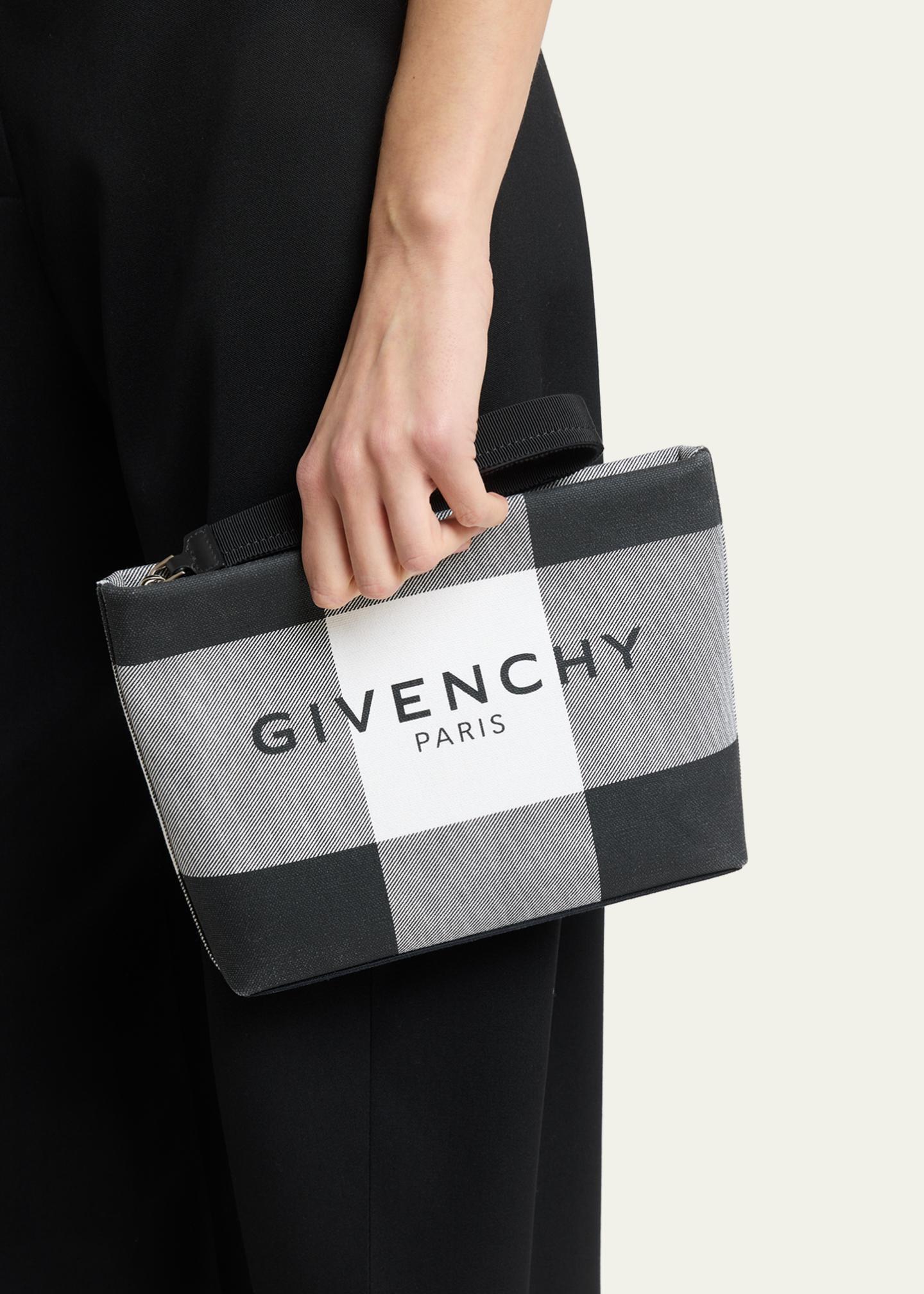 Givenchy Logo Check Pouch Bag - Bergdorf Goodman