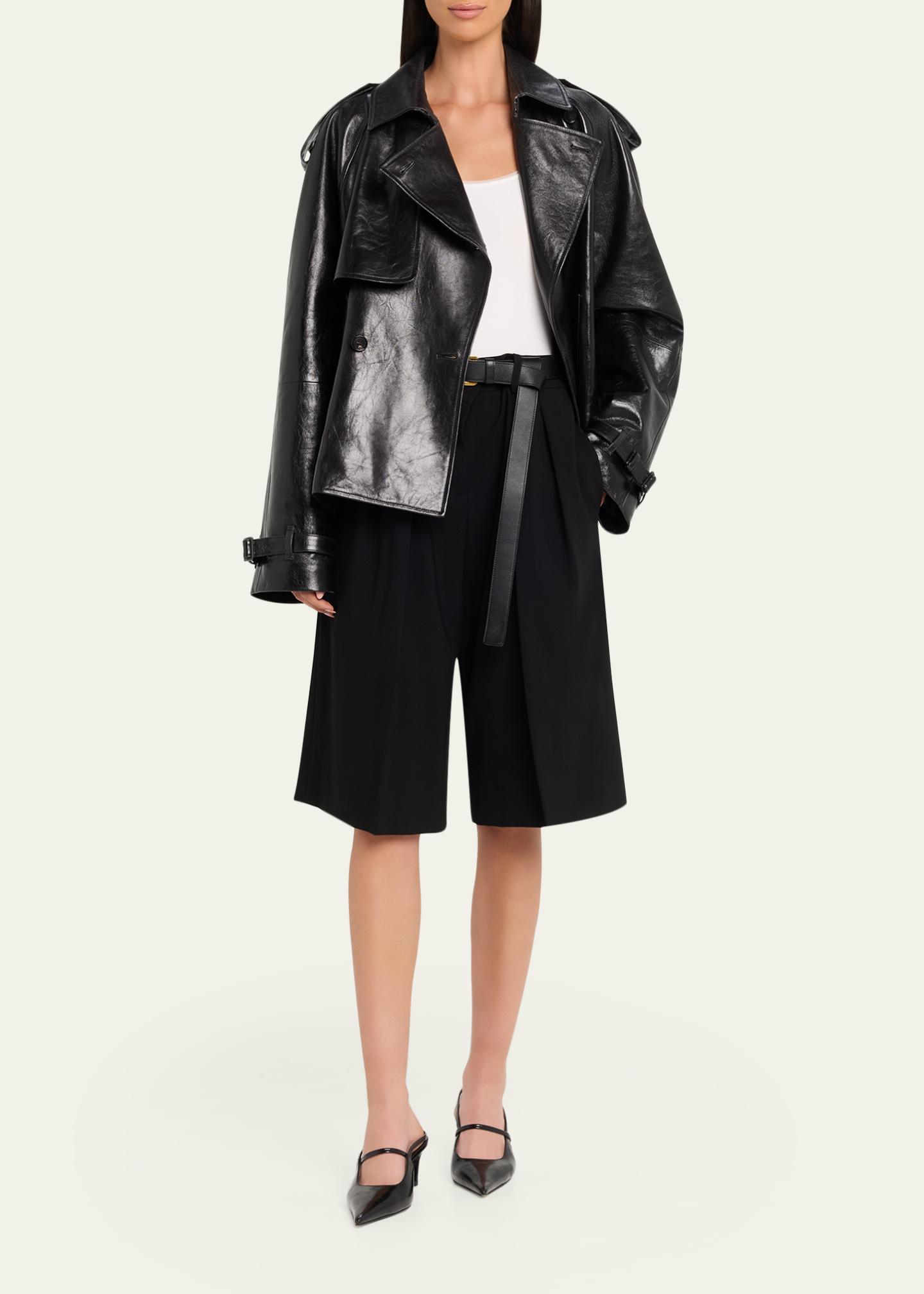 Michael Kors Collection Pleated Wide-Leg Bermuda Shorts - Bergdorf