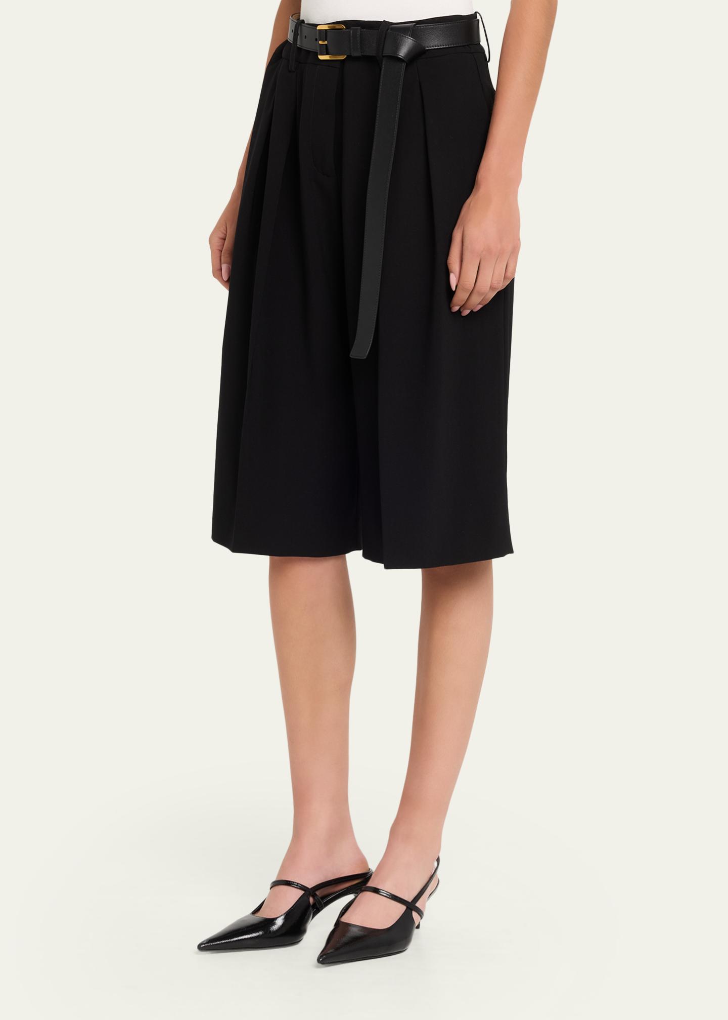 Michael Kors Collection Pleated Wide-Leg Bermuda Shorts - Bergdorf