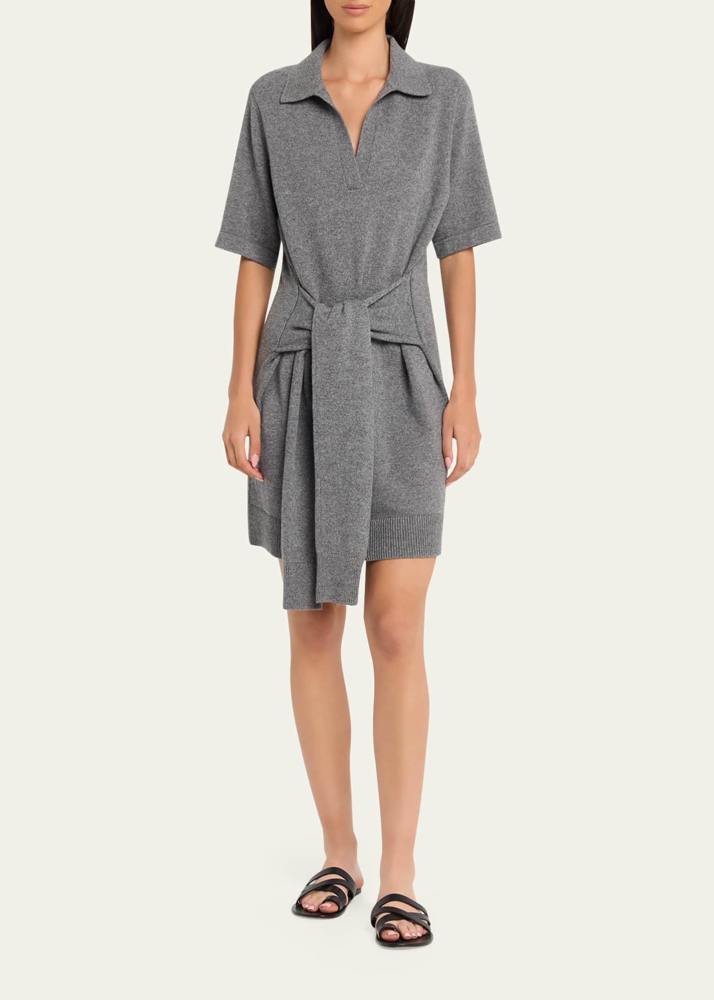 cashmere mini sweater dress Cashmere turtleneck mini dress in beige