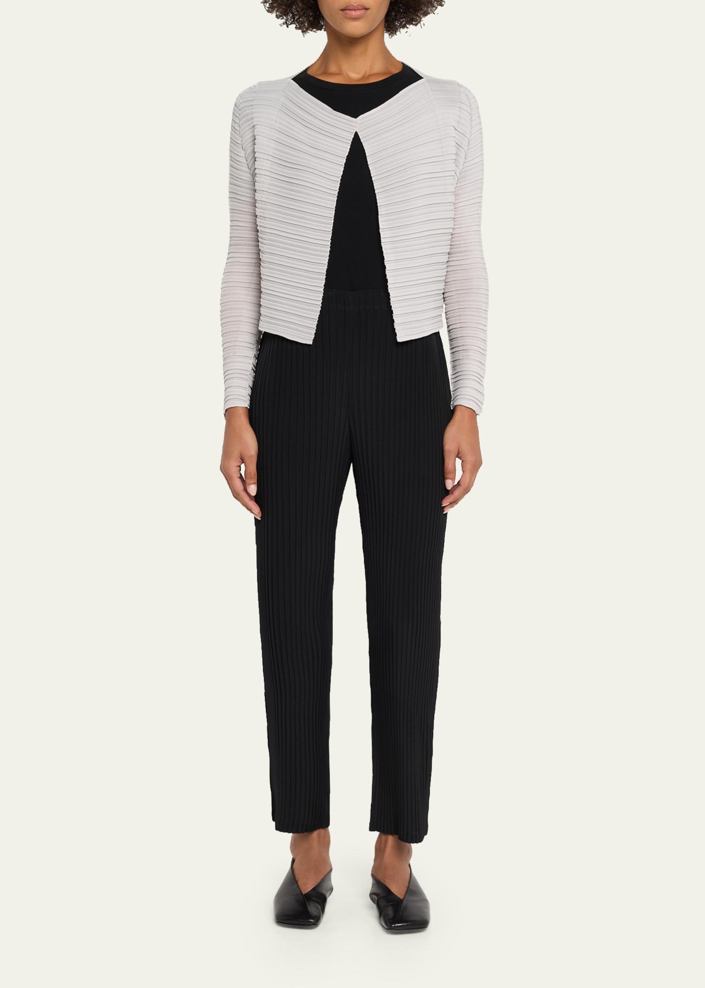 Issey Miyake Jiggly Pleated Plisse Open Cardigan - Bergdorf Goodman