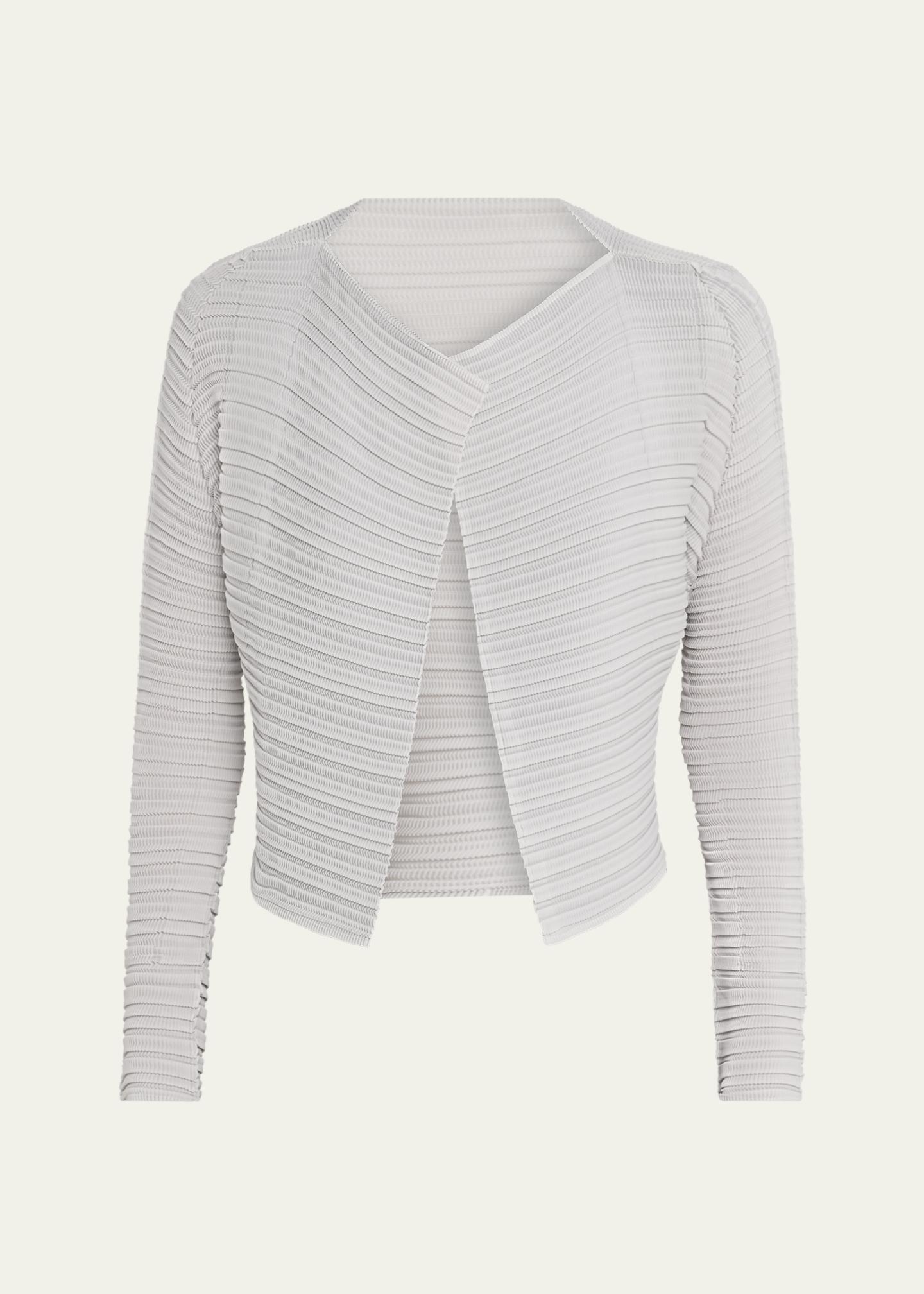Issey Miyake Jiggly Pleated Plisse Open Cardigan - Bergdorf Goodman