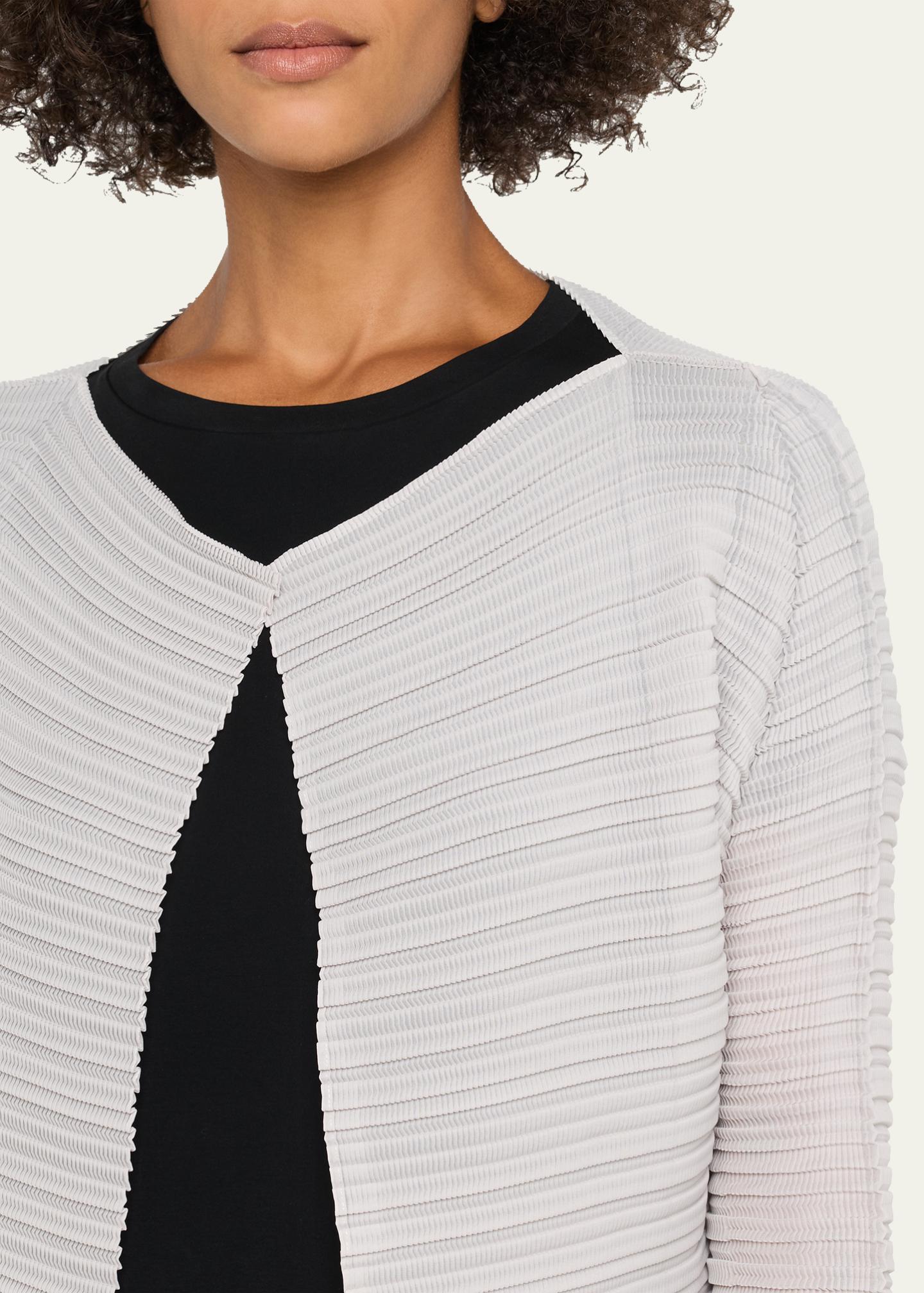 Issey Miyake Jiggly Pleated Plisse Open Cardigan - Bergdorf Goodman