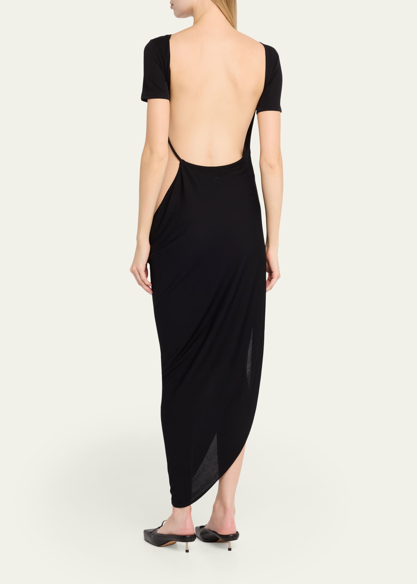 jacquemus asymmetric dress Jacquemus The Sole Draped Asymmetric Dress