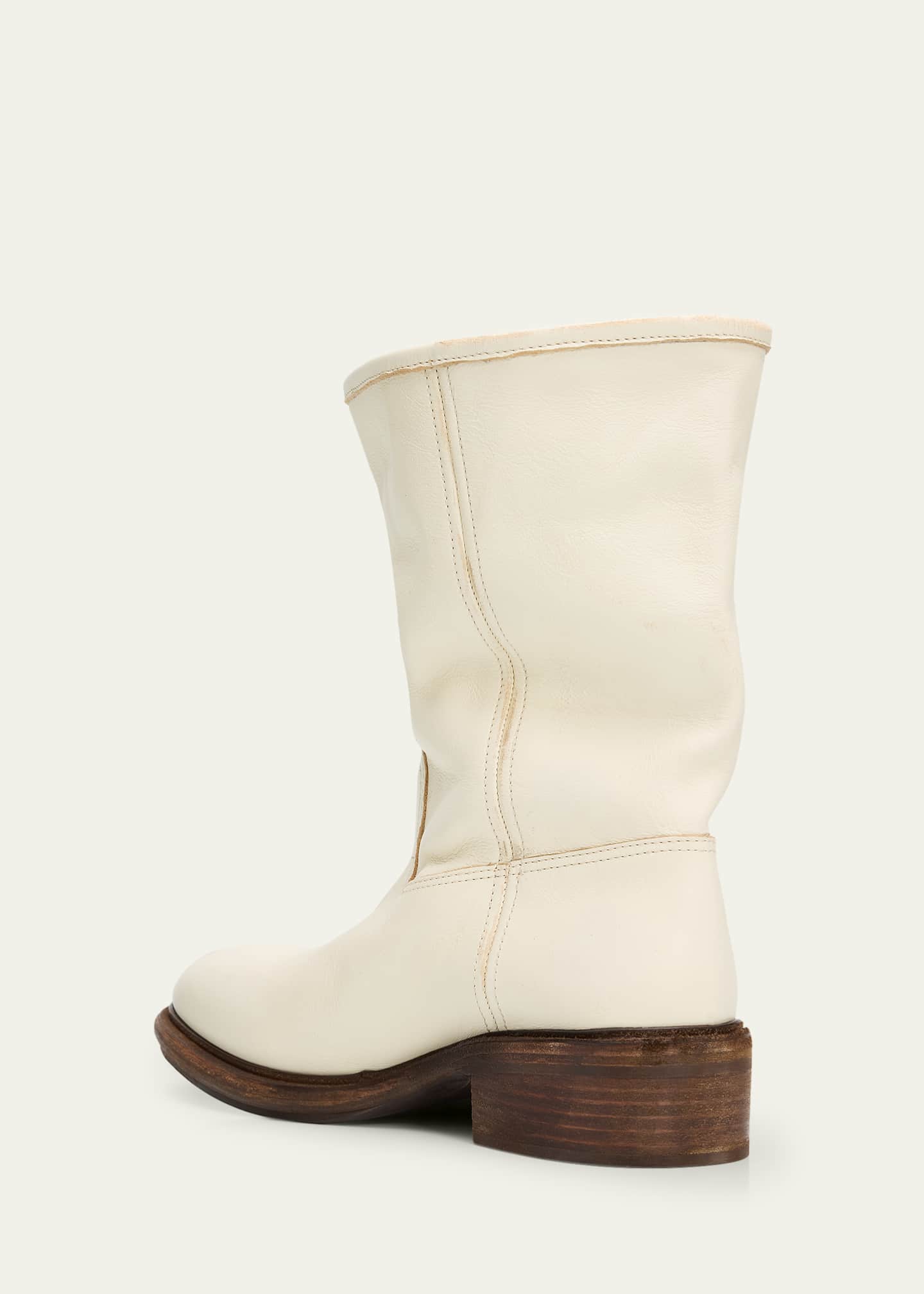 Prada 45mm Vintage-Effect Leather Mid-Calf Boots - Bergdorf Goodman