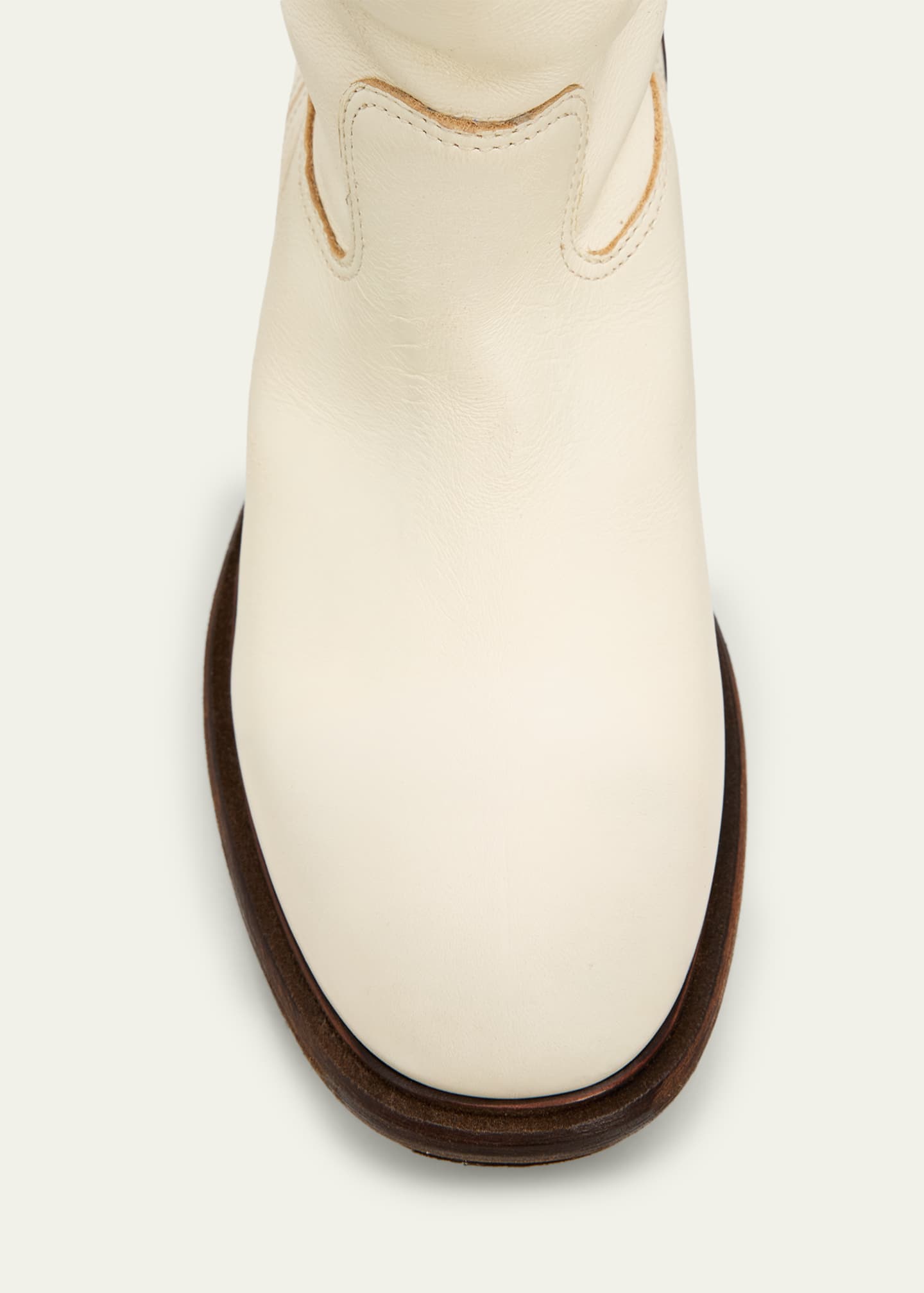 Prada 45mm Vintage-Effect Leather Mid-Calf Boots - Bergdorf Goodman