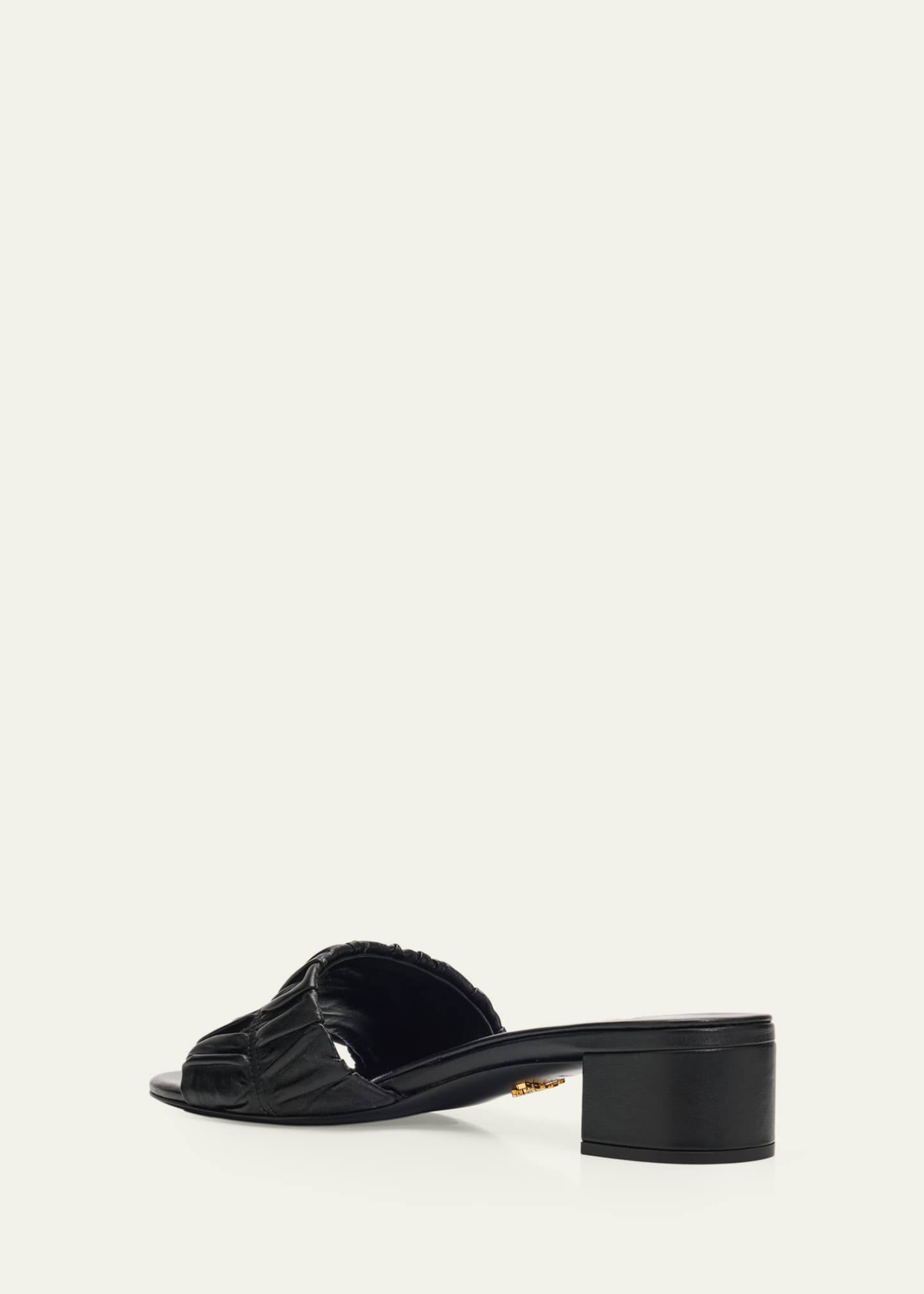 Prada 35mm Matelasse Nappa Leather Block-Heel Sandals - Bergdorf