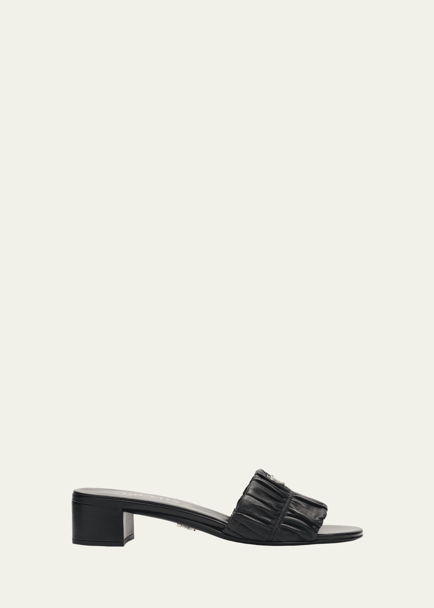 Prada 35mm Matelasse Nappa Leather Block-Heel Sandals - Bergdorf