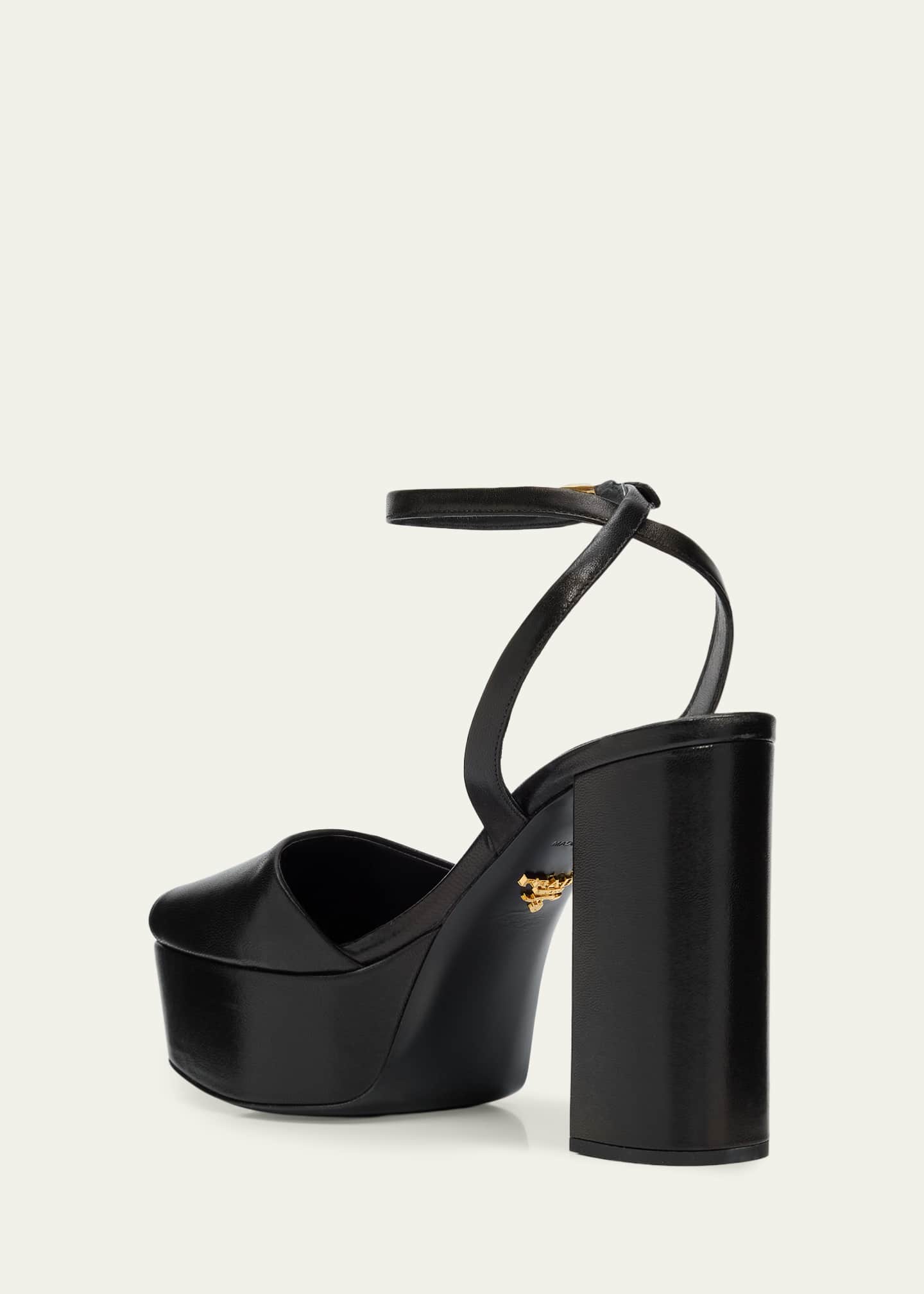 Prada 115mm Nappa Leather Platform Sandals - Bergdorf Goodman