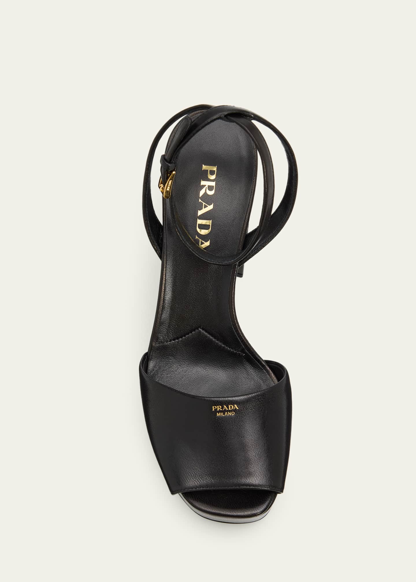 Prada 115mm Nappa Leather Platform Sandals - Bergdorf Goodman