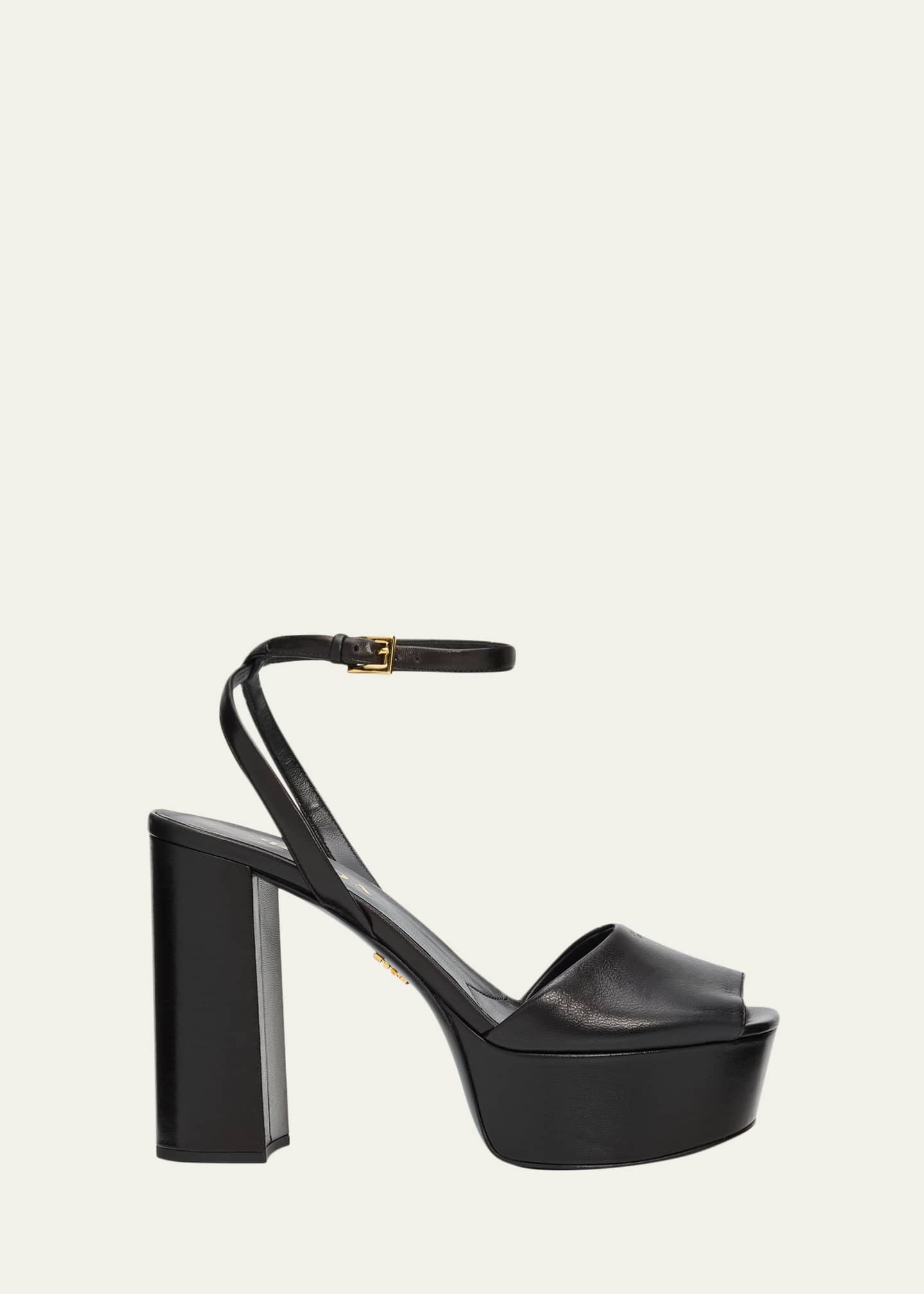 Prada 115mm Nappa Leather Platform Sandals - Bergdorf Goodman
