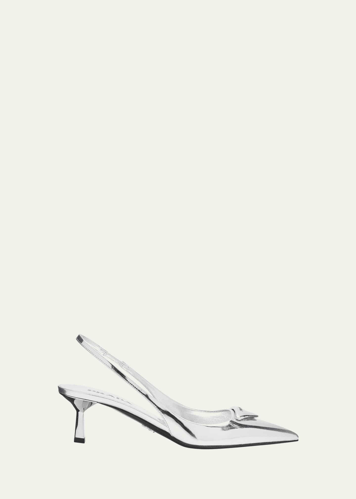Prada 55mm Metallic Leather Slingback Pumps - Bergdorf Goodman