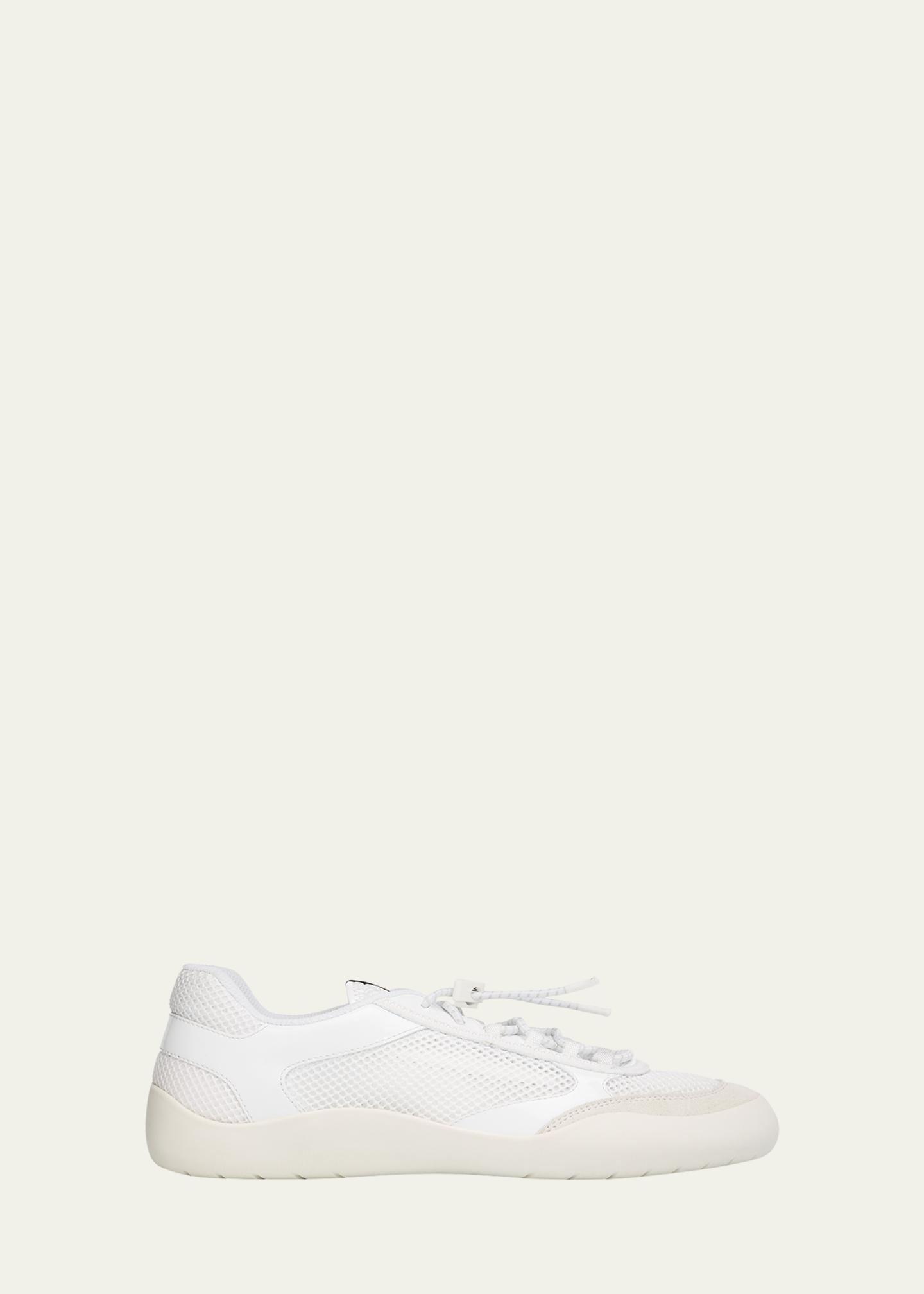 Prada Speedrock Mesh & Leather Low-Top Sneakers - Bergdorf Goodman