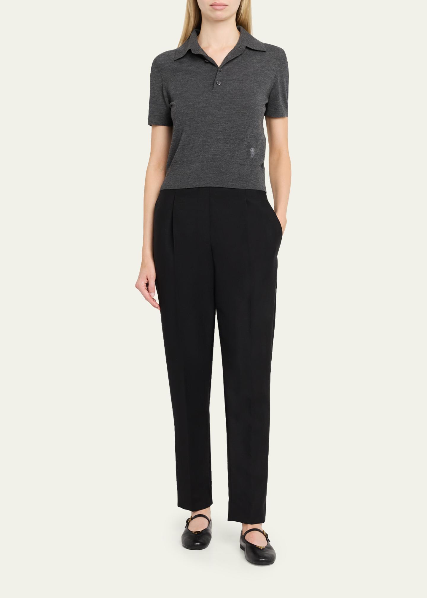 Prada Leather Mary Jane Ballerina Flats - Bergdorf Goodman