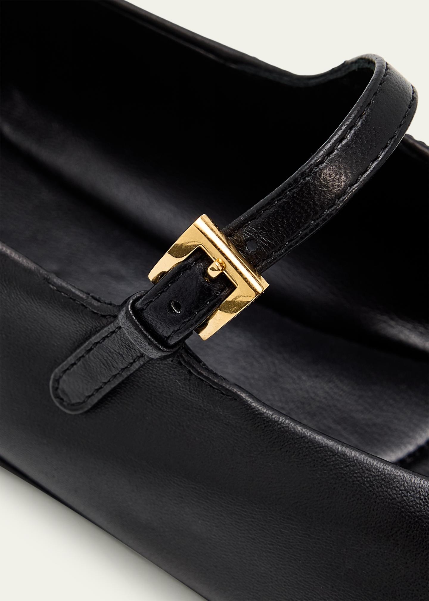 Prada Leather Mary Jane Ballerina Flats - Bergdorf Goodman
