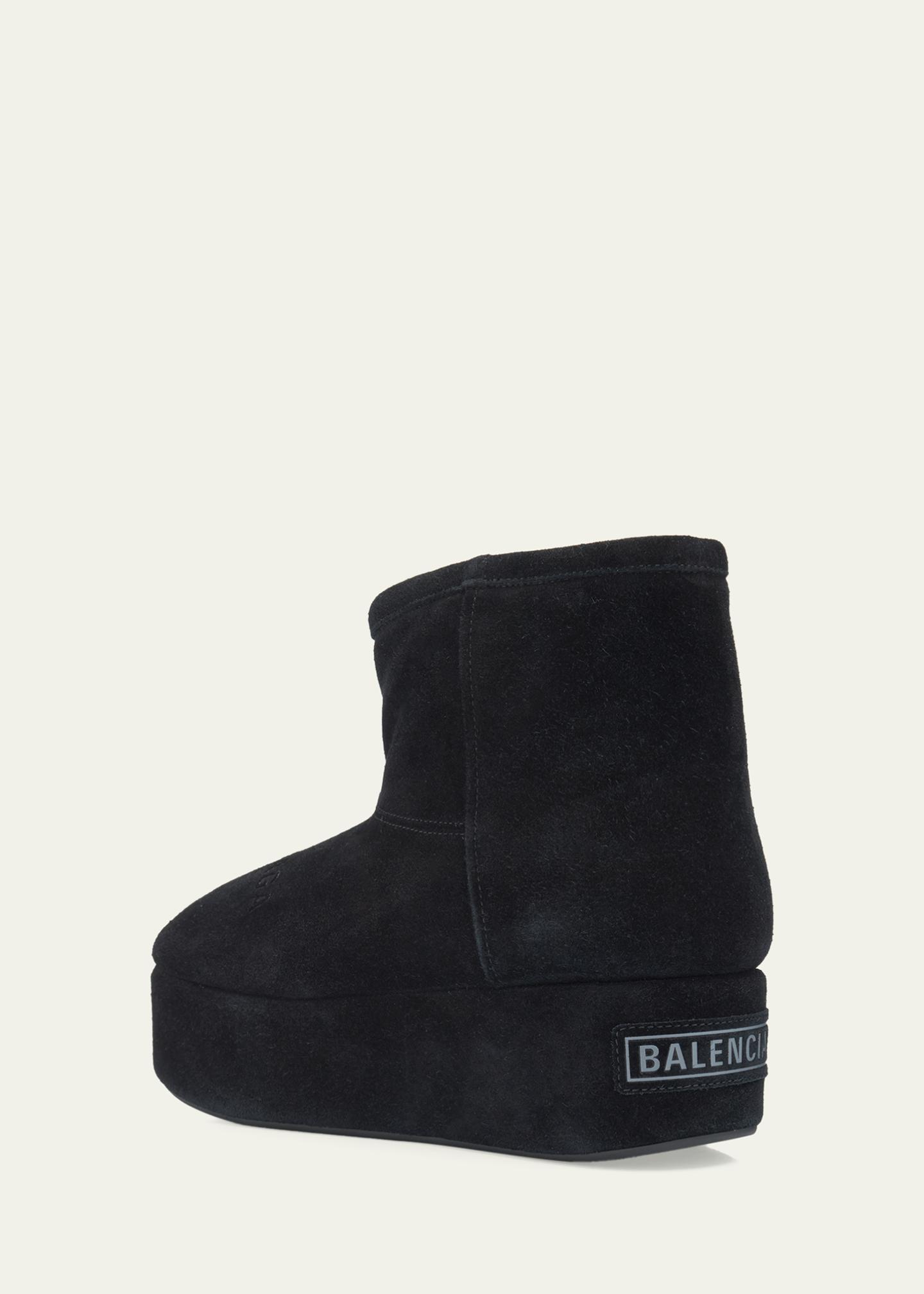 Balenciaga Alaska Platform Suede Ankle Booties - Bergdorf Goodman