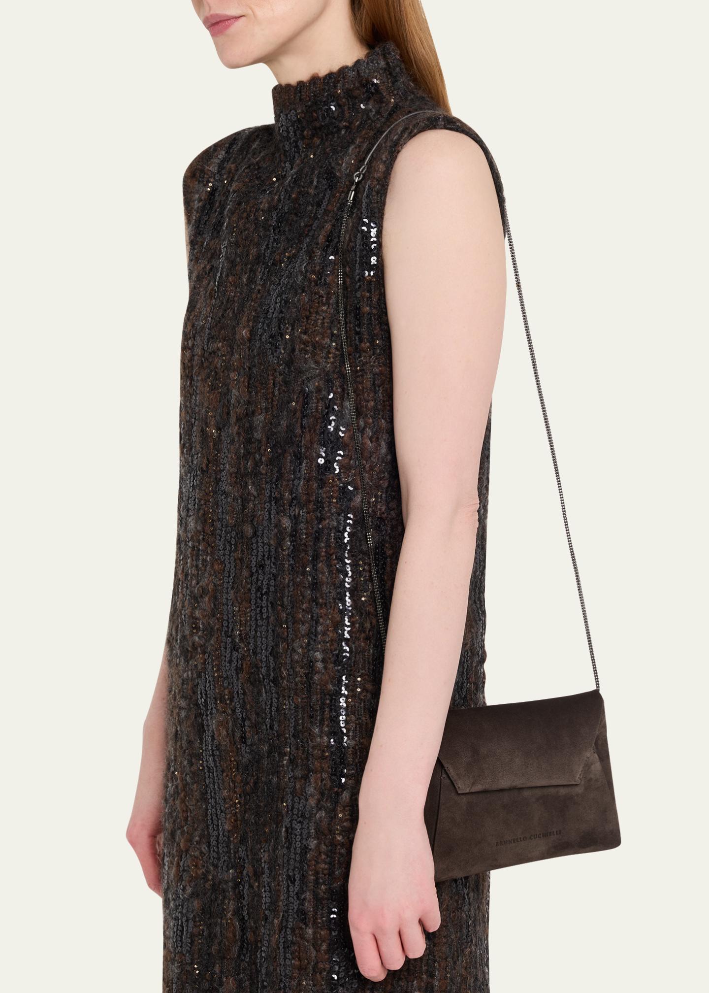 Brunello Cucinelli Suede Envelope Flap Clutch Bag - Bergdorf Goodman