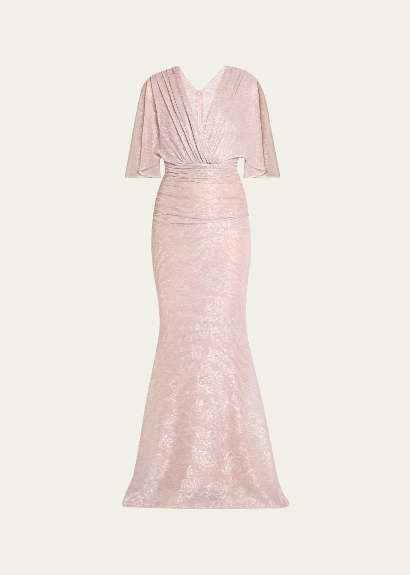 talbot runhof metallic dress Talbot Runhof Women's Sequined Metallic Jersey Gown - Billiard