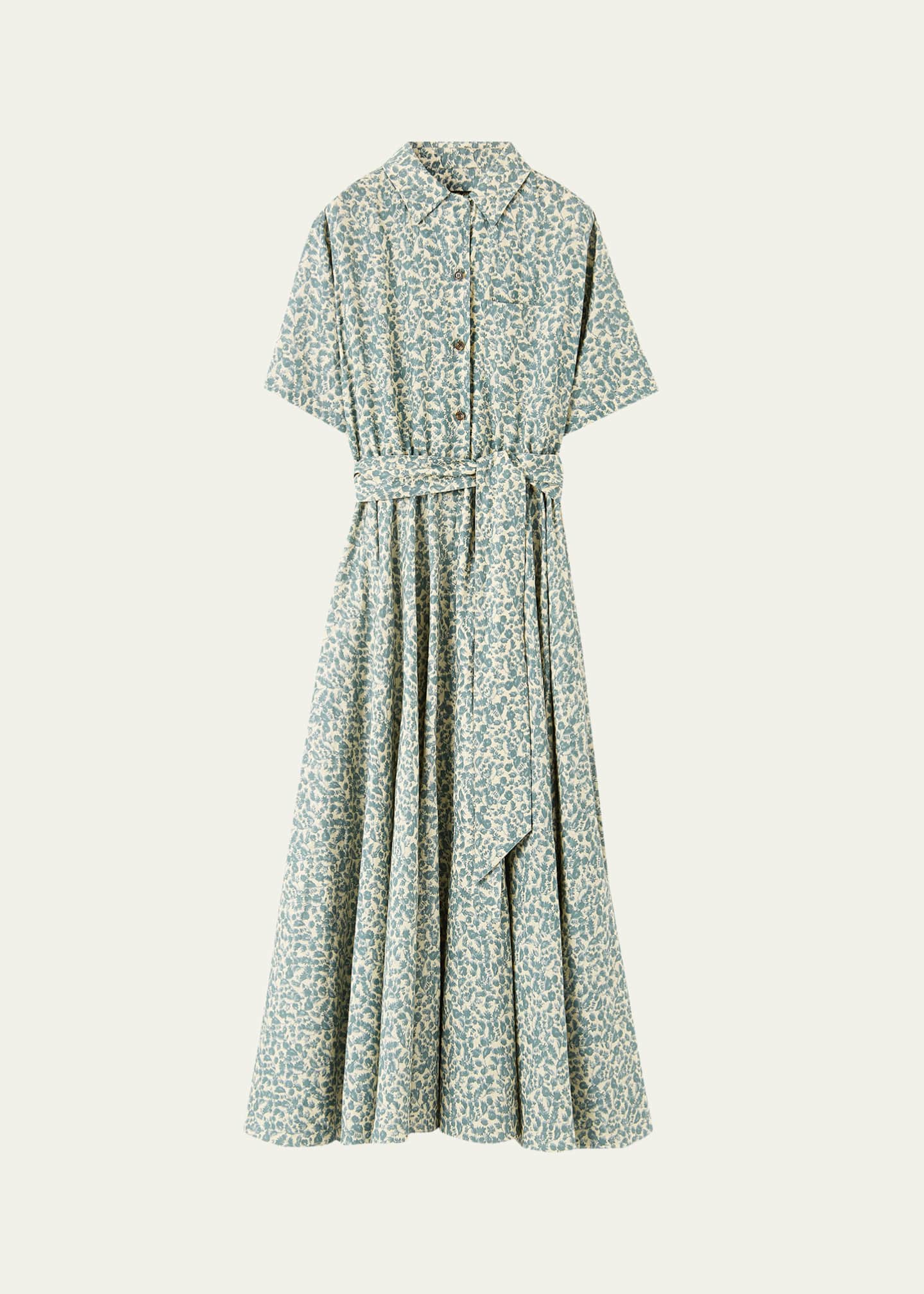 loro piana pleated striped linen midi dress Loro Piana