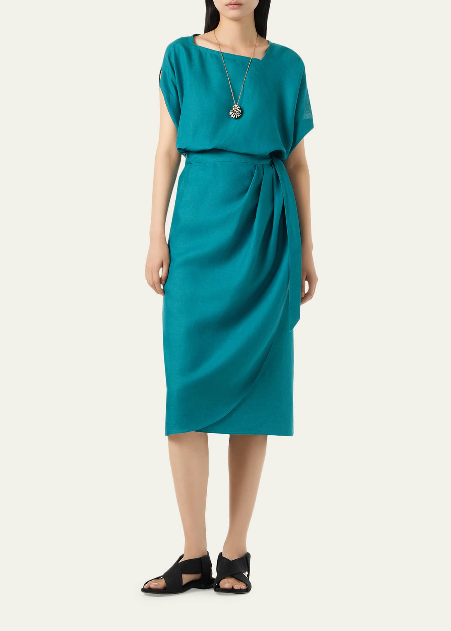 loro piana linen shirt dress Loro Piana Sleeveless Pink Linen Chambray Button Placket Tent Dress W/   Palm Beach Vintage