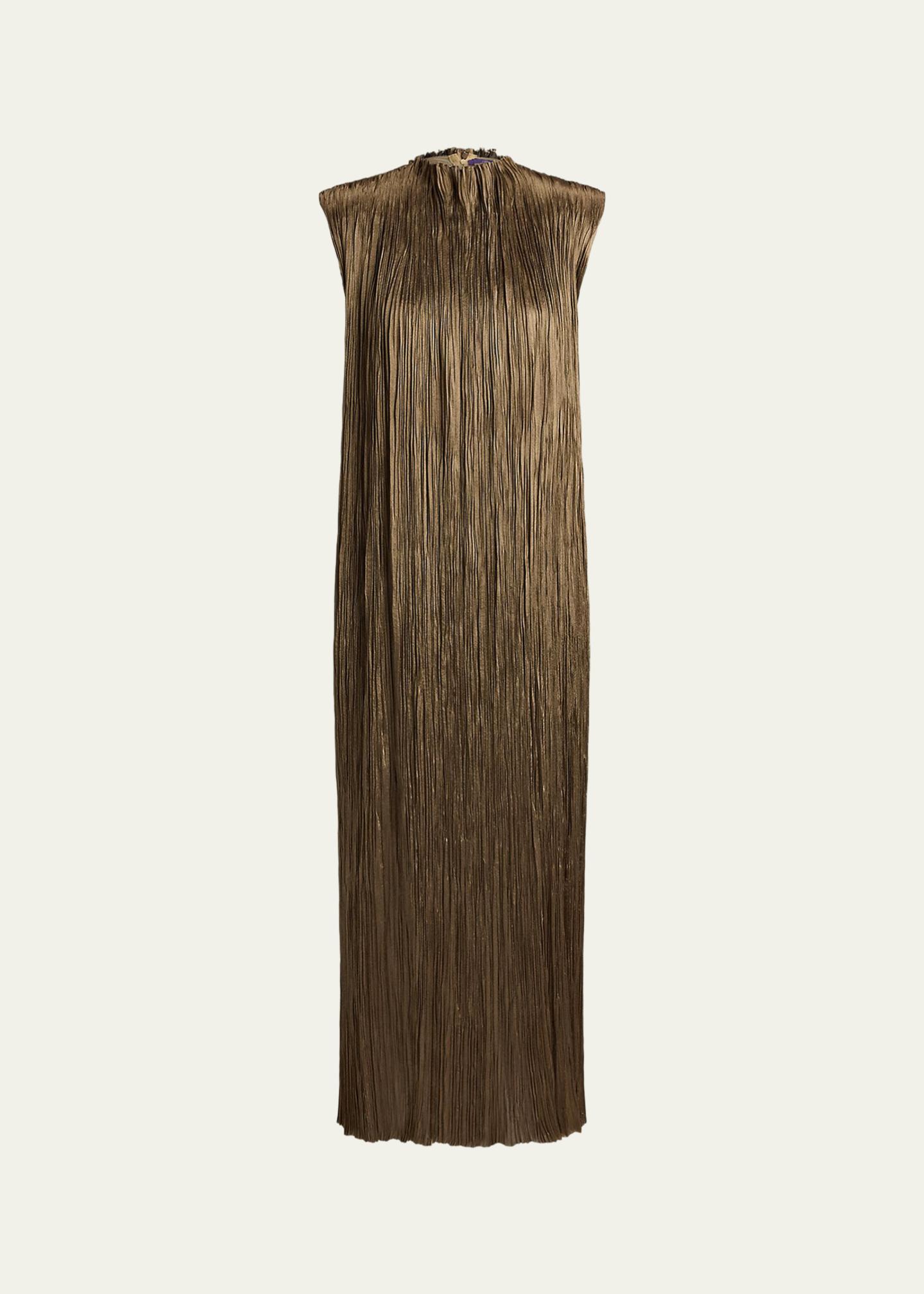 ✨プルメリアの気品…✨Ralph Lauren Glamourous グラマラス Ralph Lauren Collection Virna Pleated Lamé Cocktail Dress