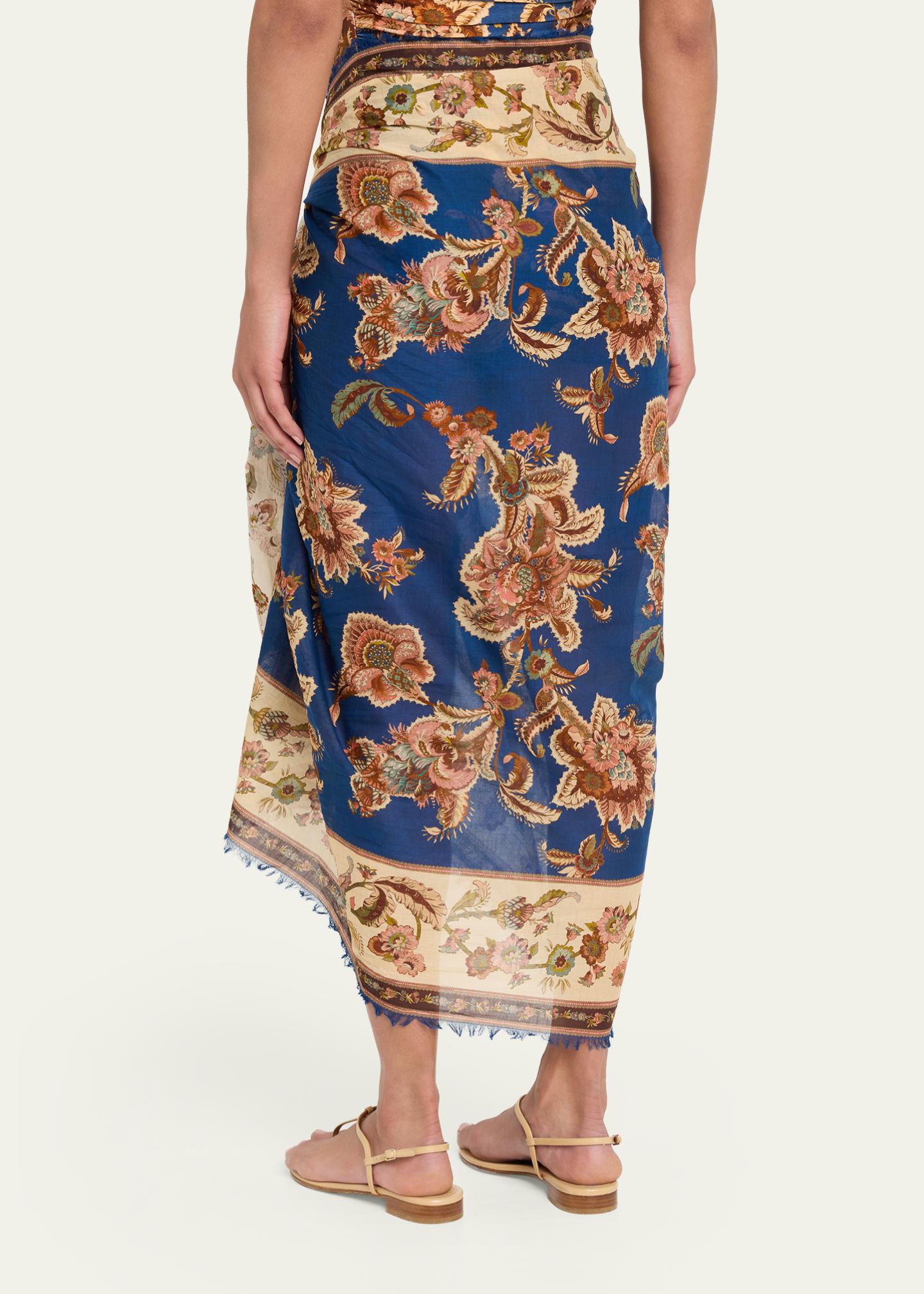 Zimmermann Printed Cotton Pareo Coverup - Bergdorf Goodman
