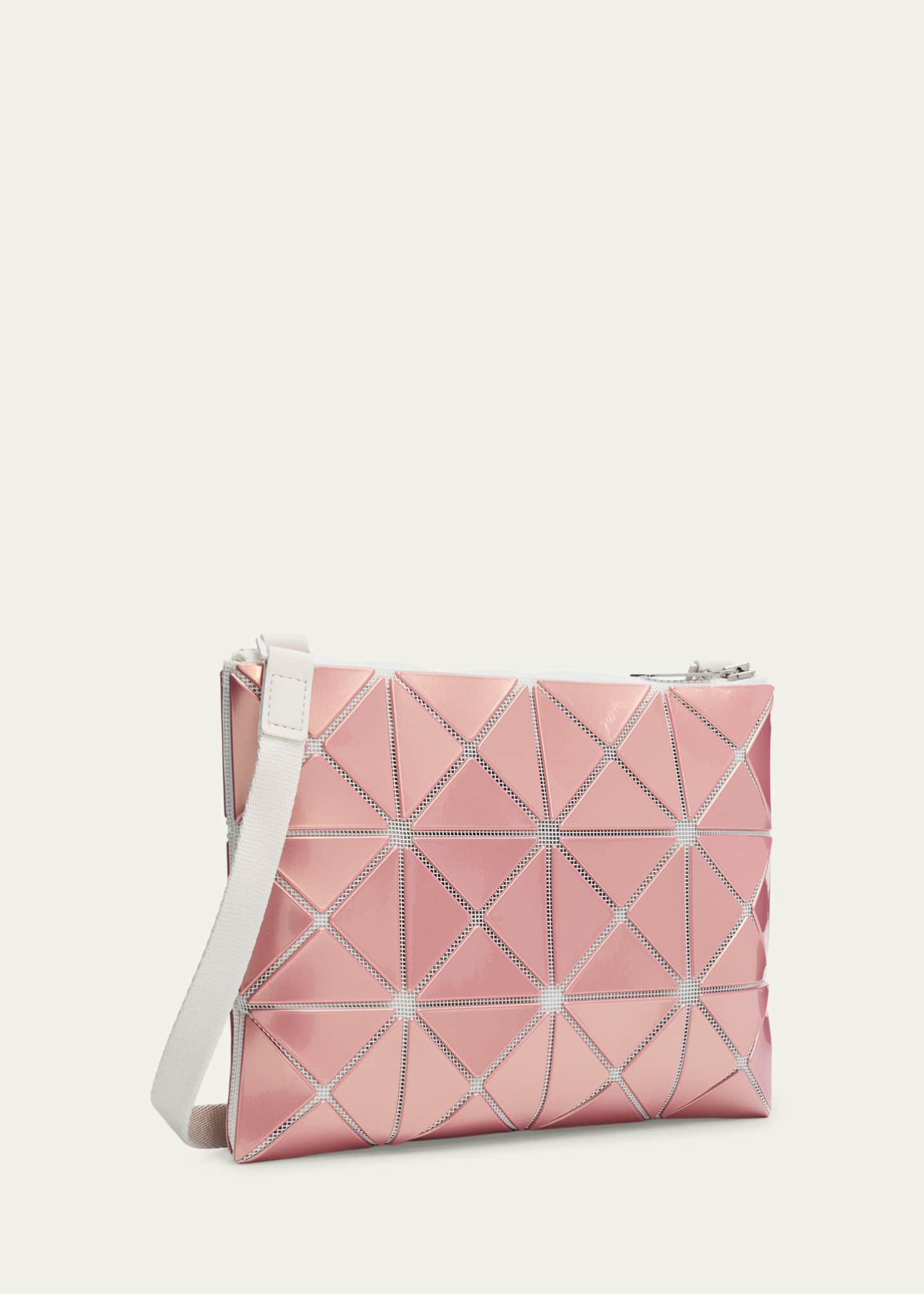 BAO BAO　LUCENT LLIC　PINK SALT BAO BAO ISSEY MIYAKE Lucent Metallic Geometric Crossbody Bag
