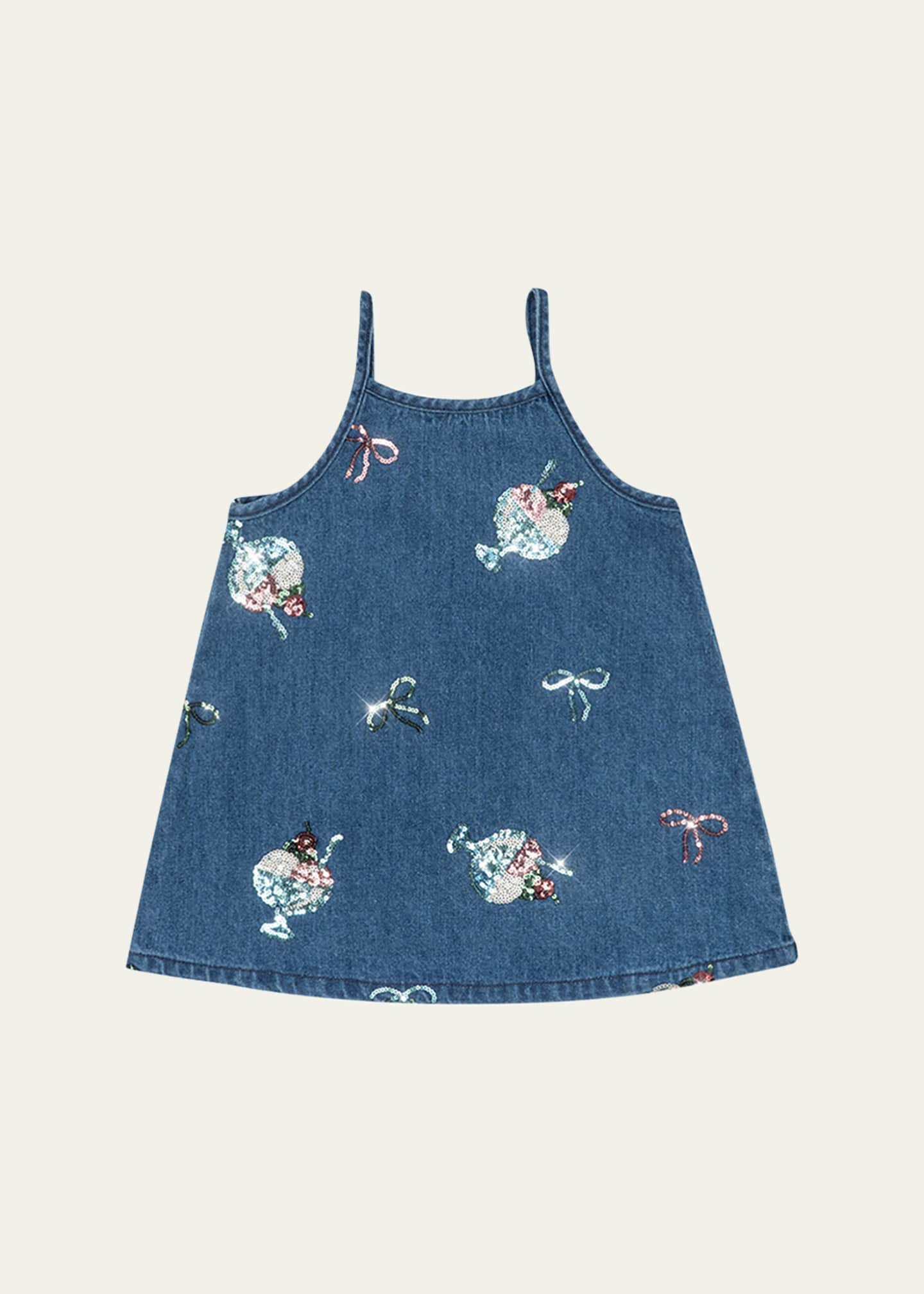 konges slojd sequin dress konges sljd lila sequins bow dress in gold glitter kids at Little