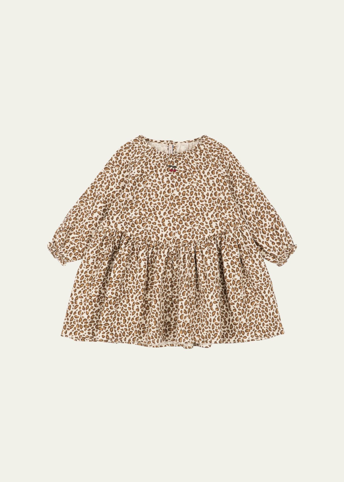Konges Slojd Girl's Coco Leopard-Print Dress, Size 9M-10 - Bergdorf Goodman