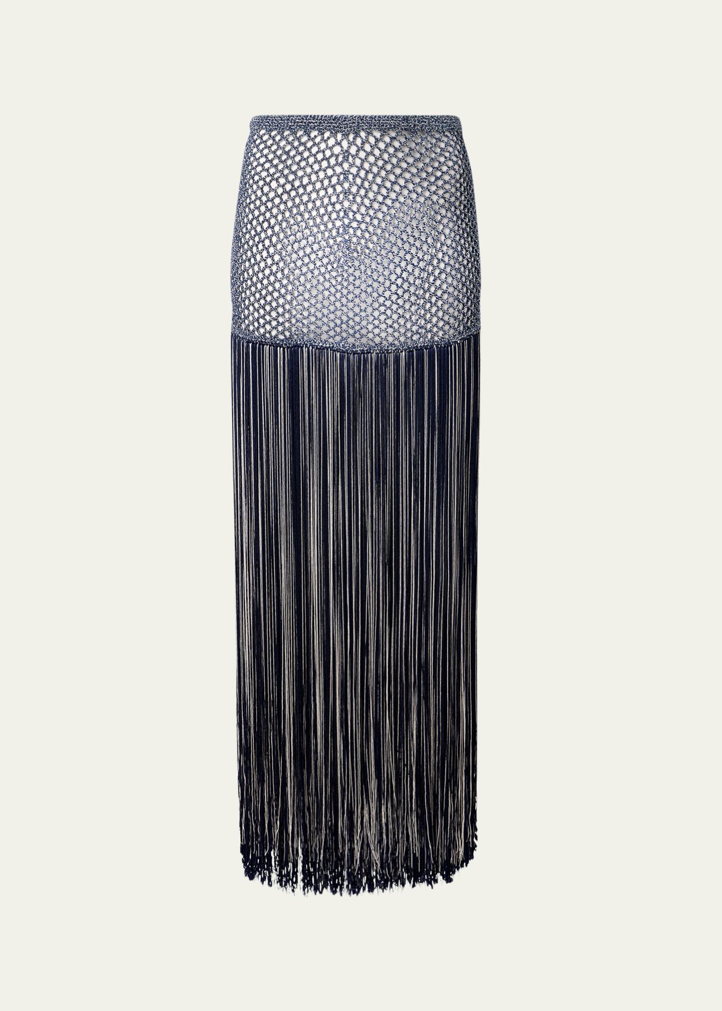 Attersee Palomar Crochet Fringe-Trim Maxi Skirt - Bergdorf Goodman