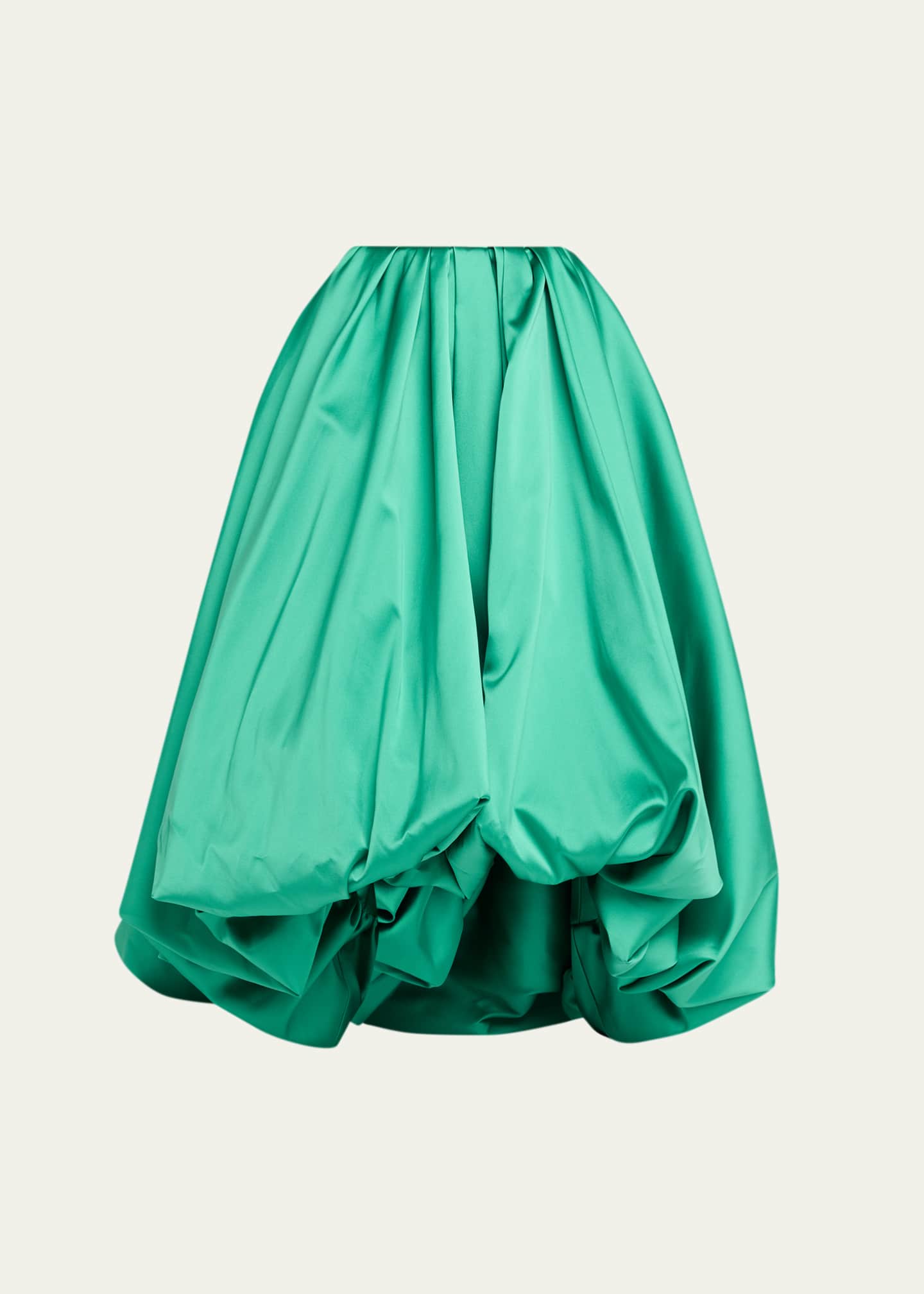 Balenciaga Scuba Satin Pleated Midi Balloon Skirt - Bergdorf Goodman