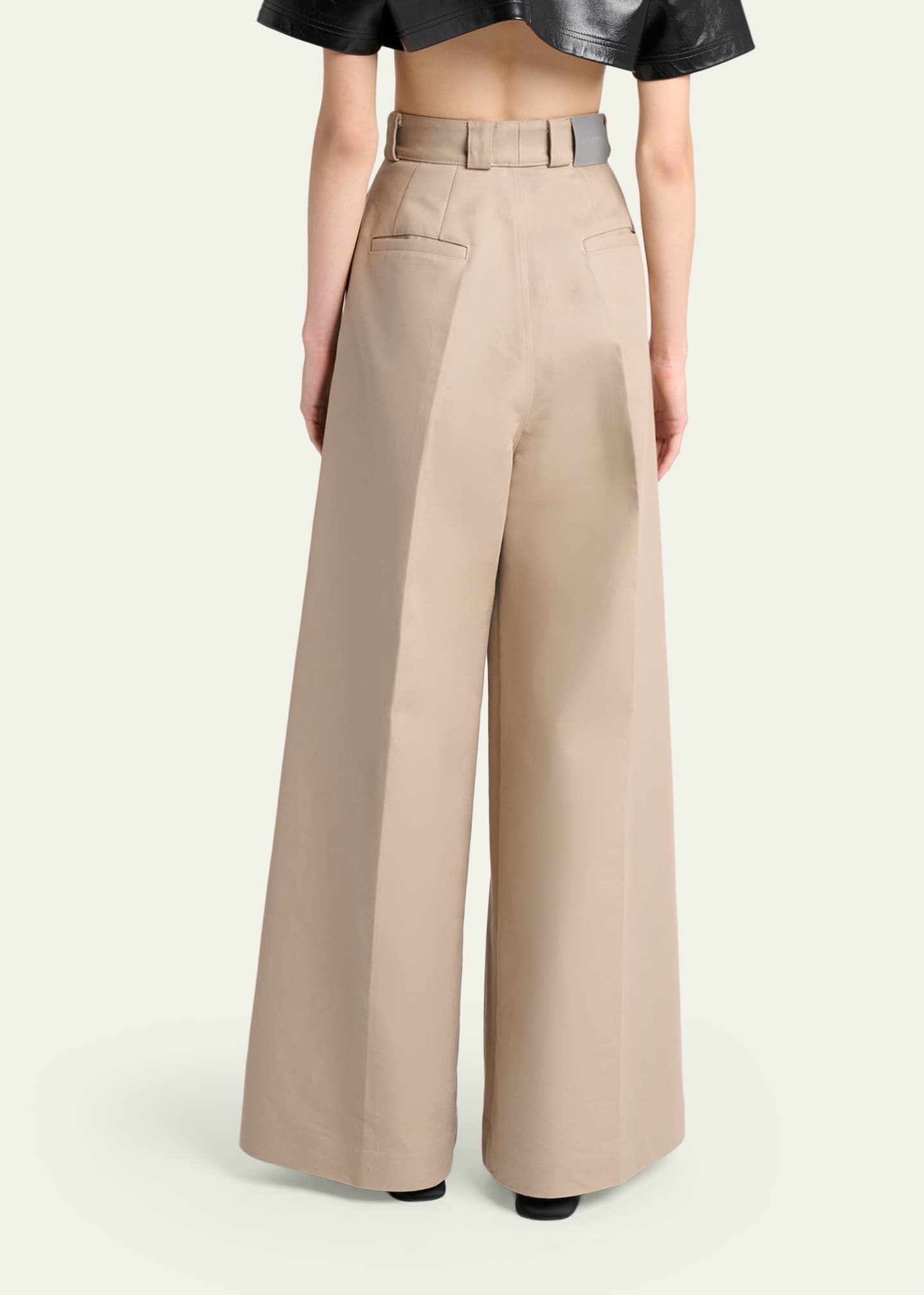 Balenciaga High-Rise Pleated Wide-Leg Pants - Bergdorf Goodman