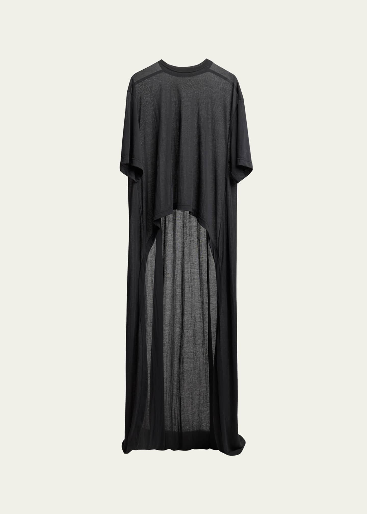 balenciaga dress shirt t shirt Balenciaga Long Train T-Shirt in Black