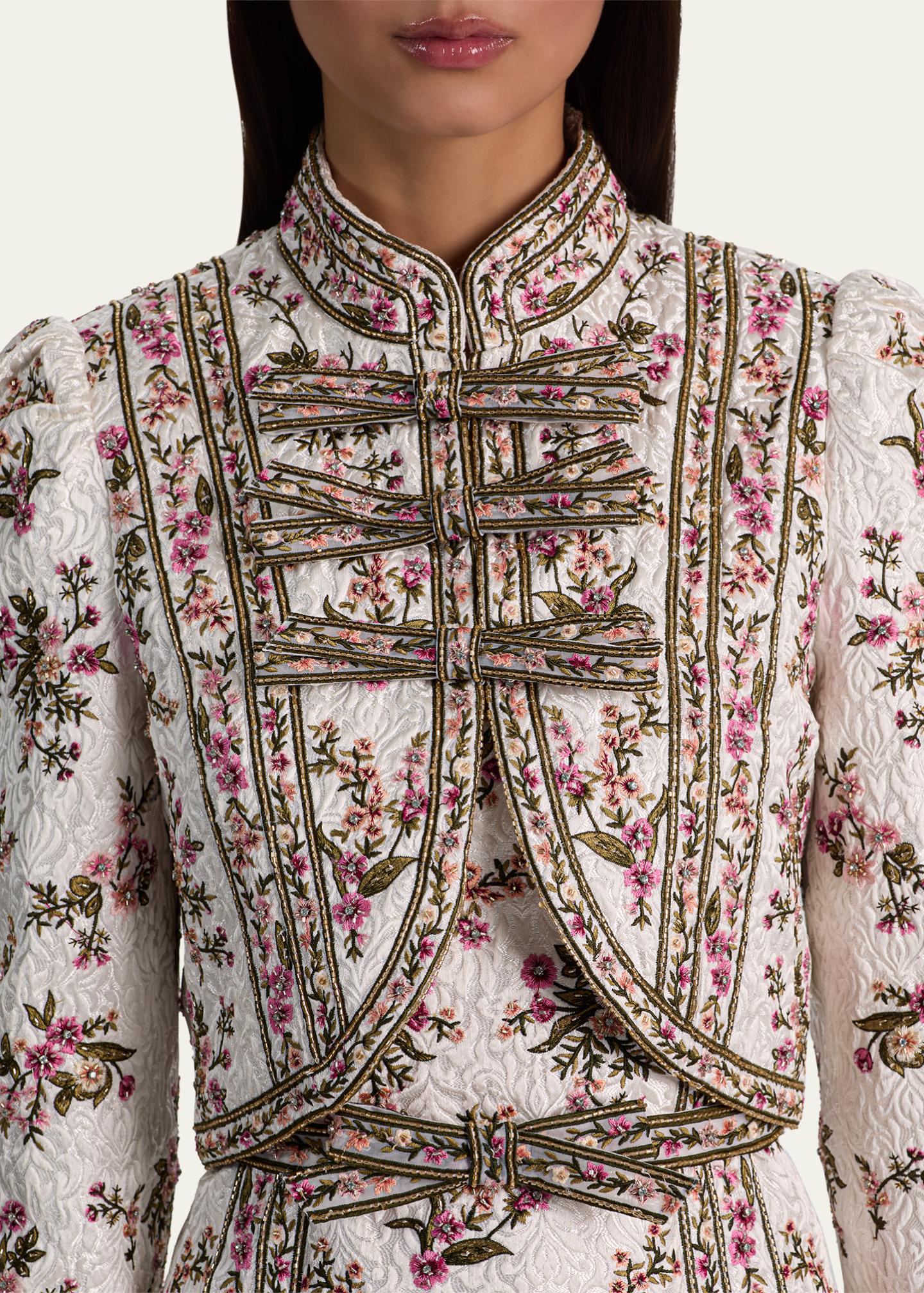 ALICE + OLIVIA Ilaria Embroidered Cropped Jacket - Bergdorf Goodman