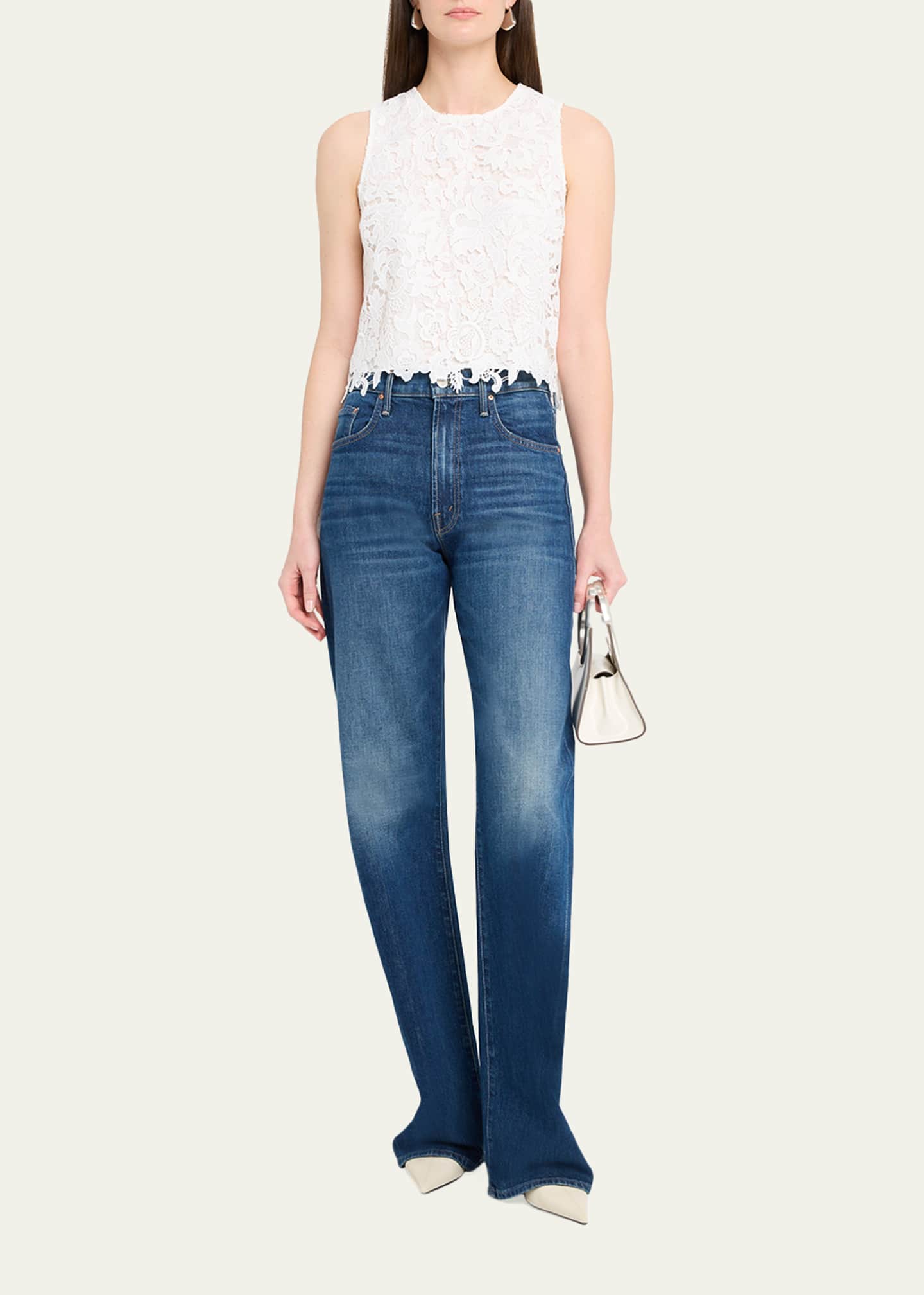 ALICE + OLIVIA Amal Lace Tank Top - Bergdorf Goodman