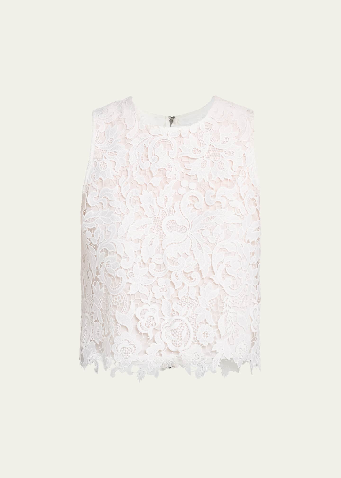ALICE + OLIVIA Amal Lace Tank Top - Bergdorf Goodman