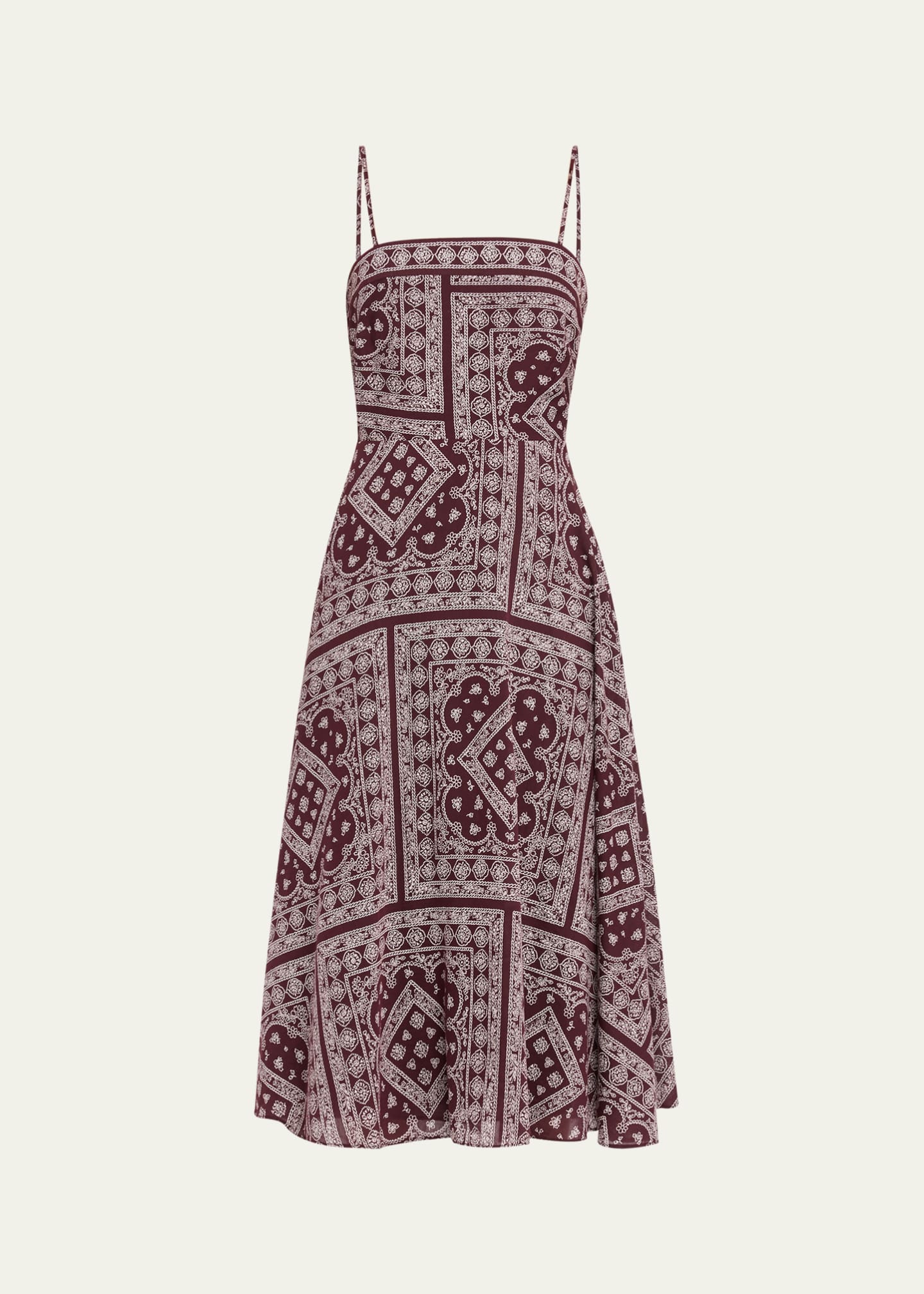 Veronica Beard Kitt Bandana-Print Midi Dress - Bergdorf Goodman