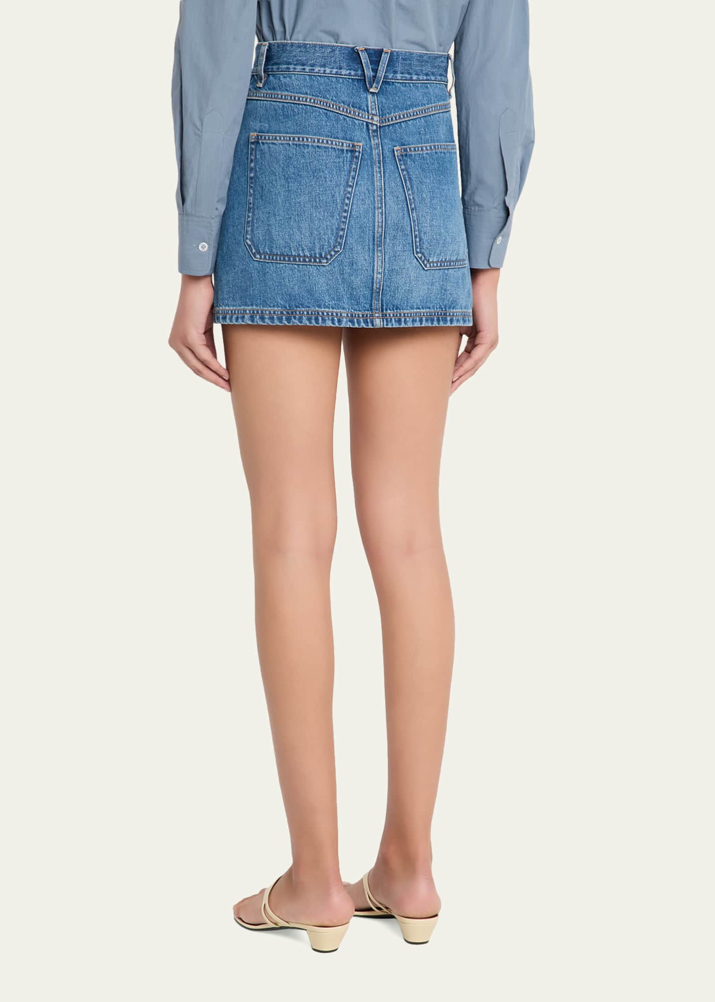 Veronica Beard Zora Denim Mini Skirt - Bergdorf Goodman