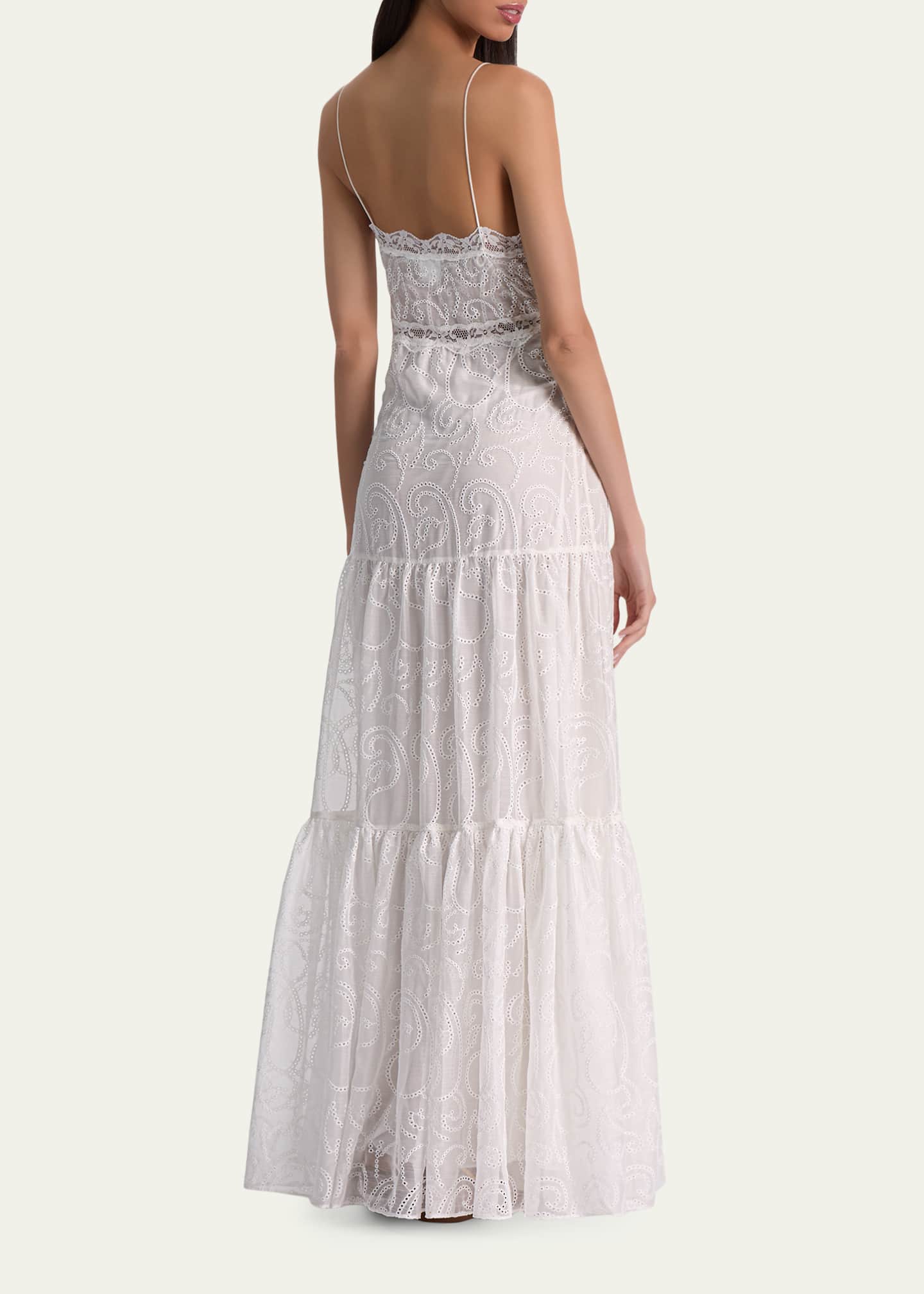 alice and olivia open back lace dress ALICE + OLIVIA Clover Open Back Midi Dress