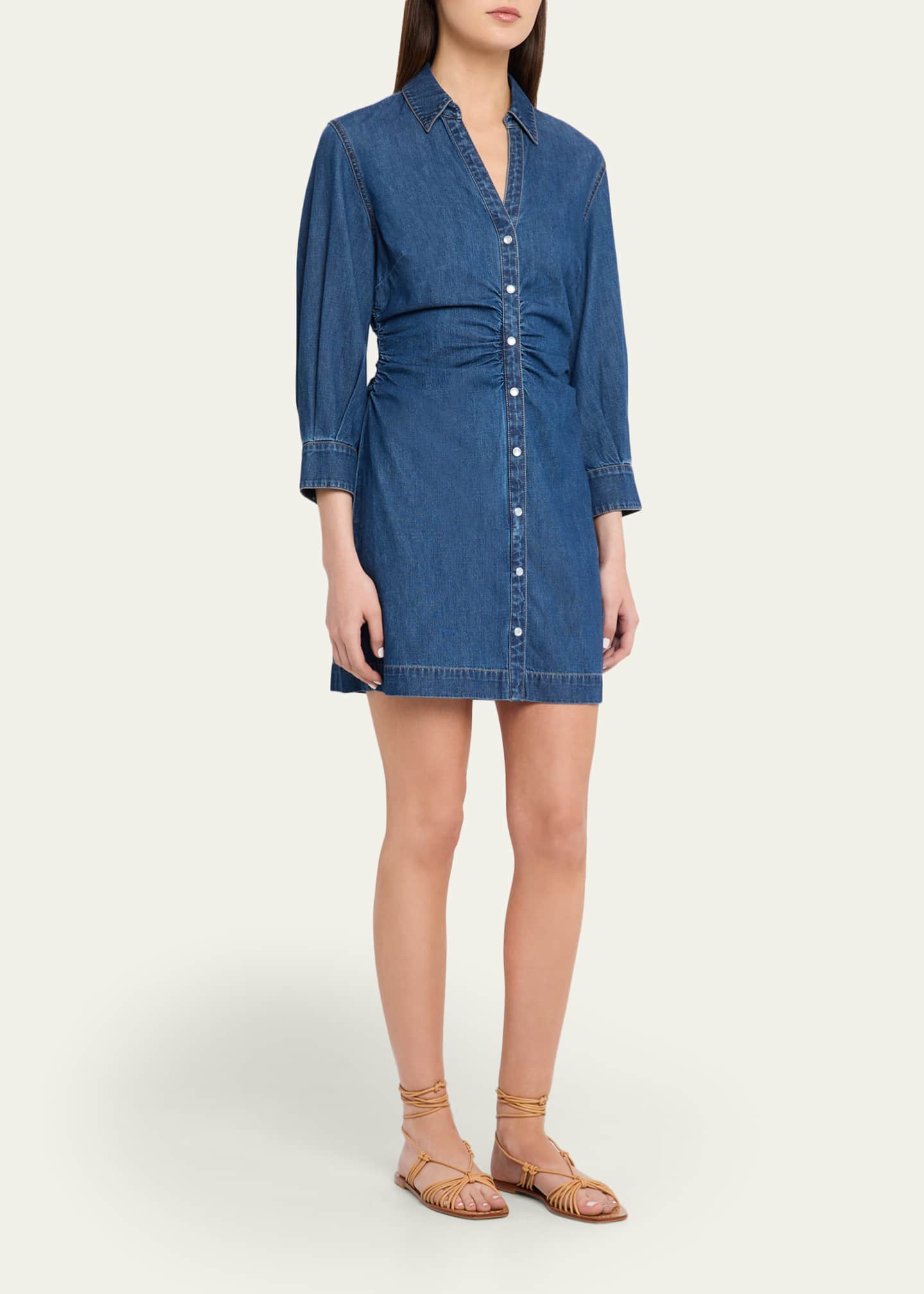denim dress veronica beard Veronica Beard Raymond Denim Mini Dress | Midnight Wash