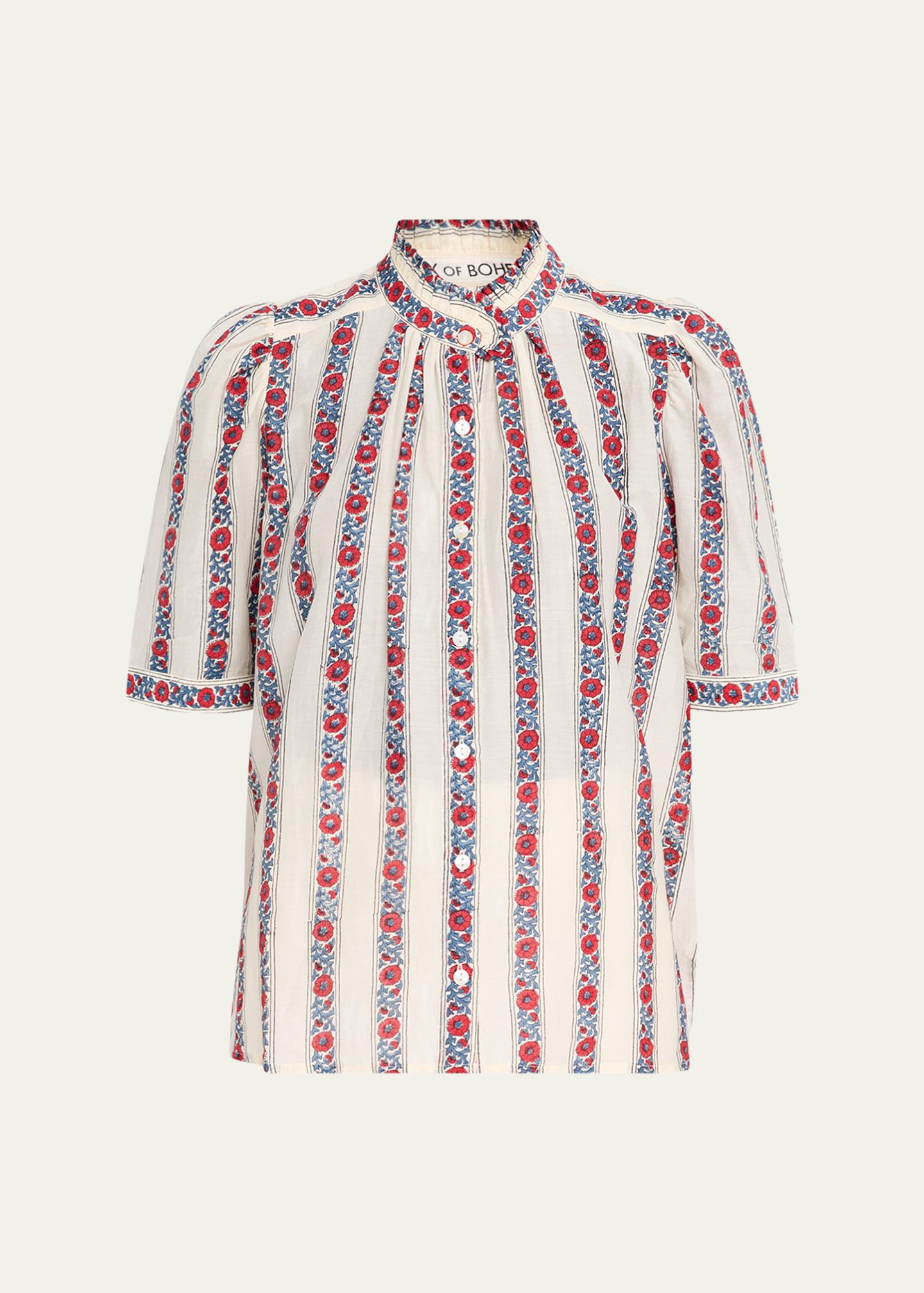 Alix of Bohemia Winnie Roseband Puff-Sleeve Blouse - Bergdorf Goodman