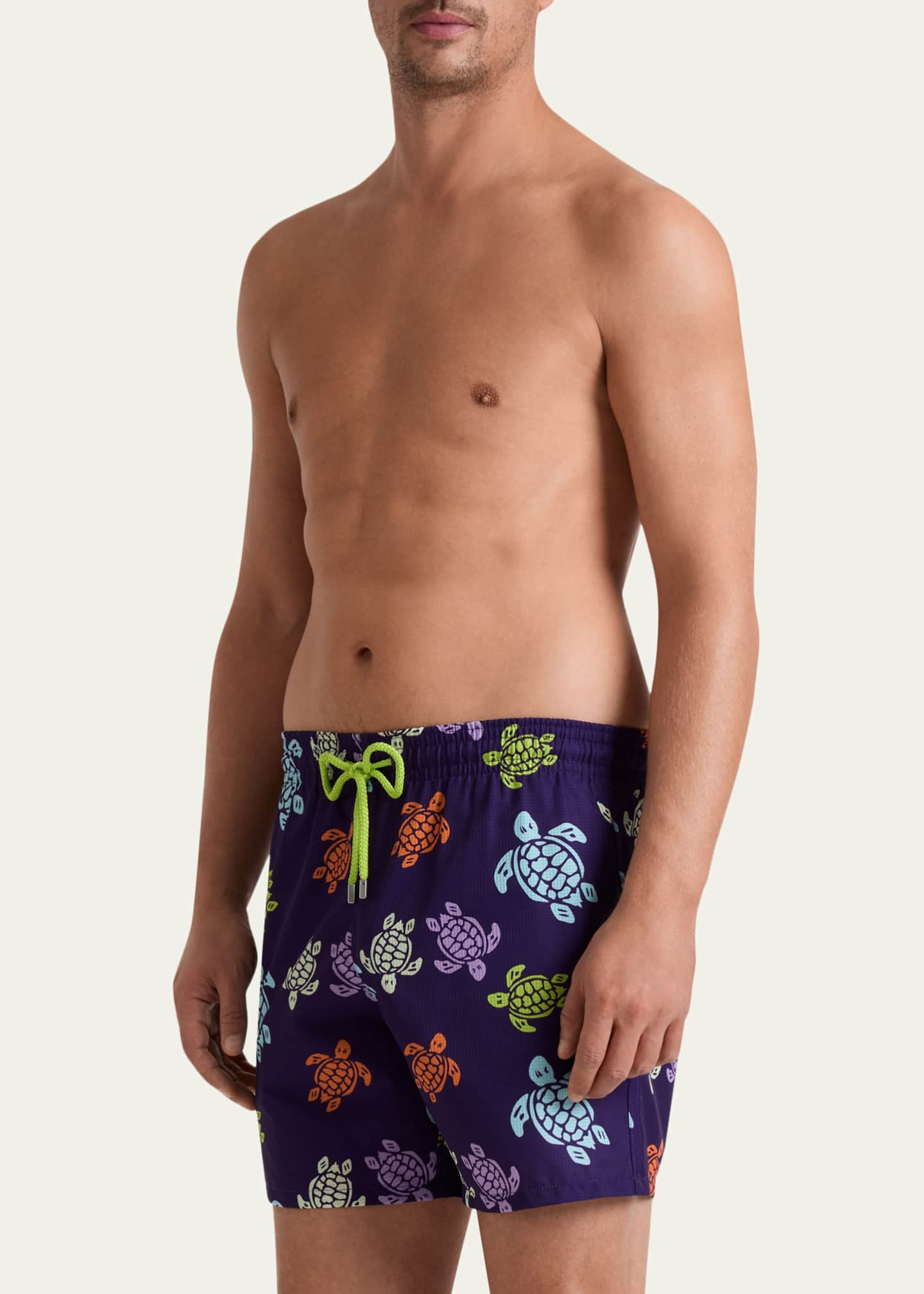 Vilebrequin Men's Tortues Micro-Perforated Ultra-Light Swim Trunks