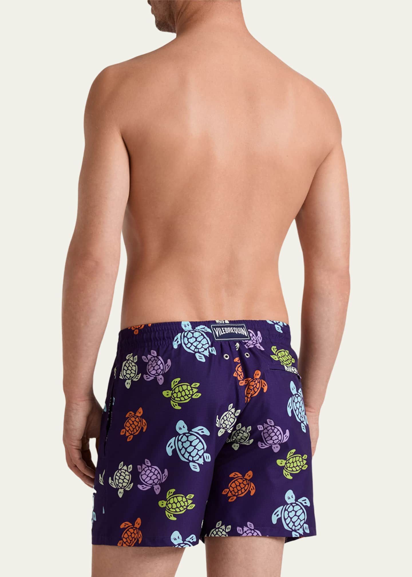 Vilebrequin Men's Tortues Micro-Perforated Ultra-Light Swim Trunks