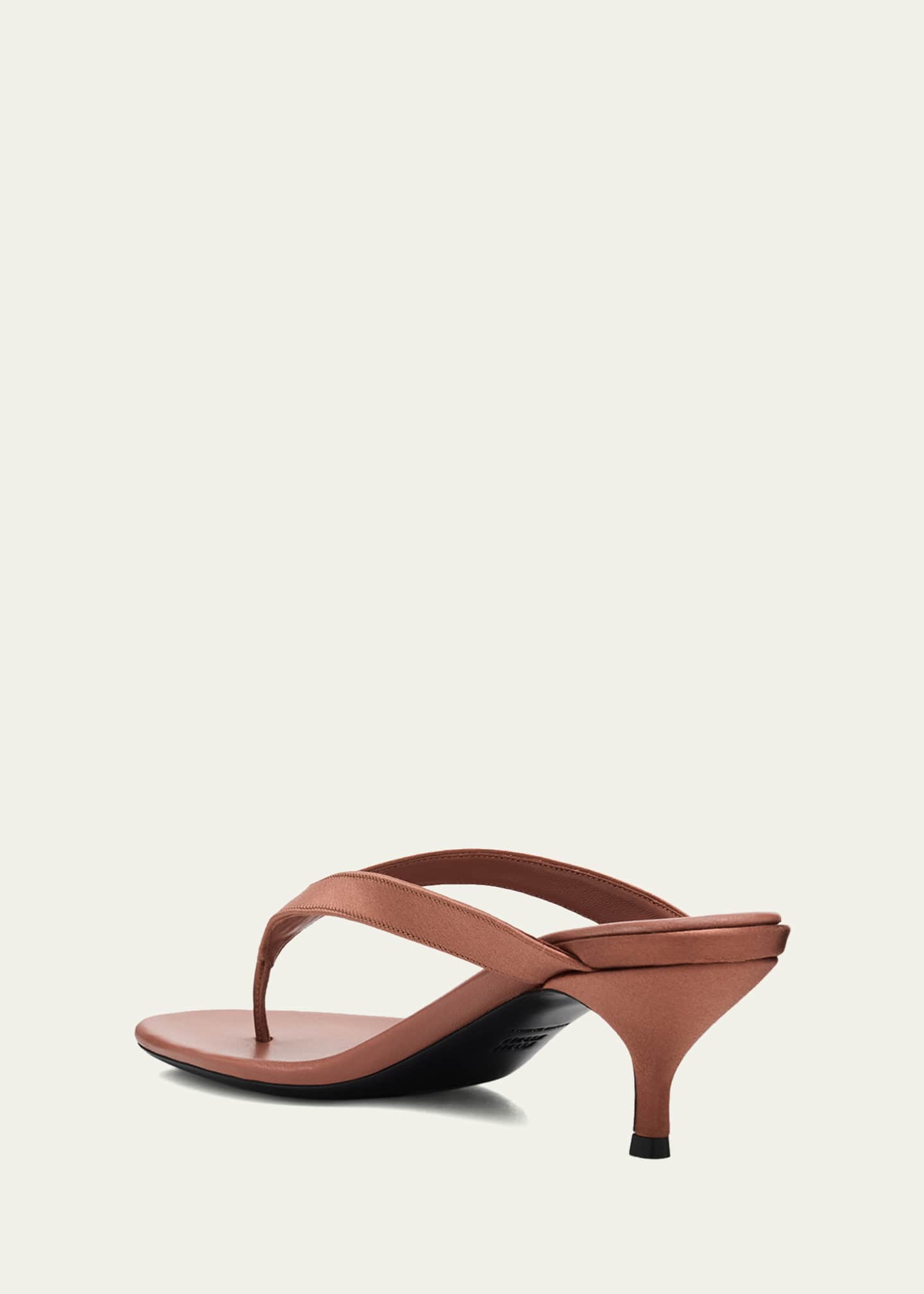 miu miu ハイヒールサンダル　38 Miu Miu Satin Kitten-Heel Thong Sandals - Bergdorf Goodman