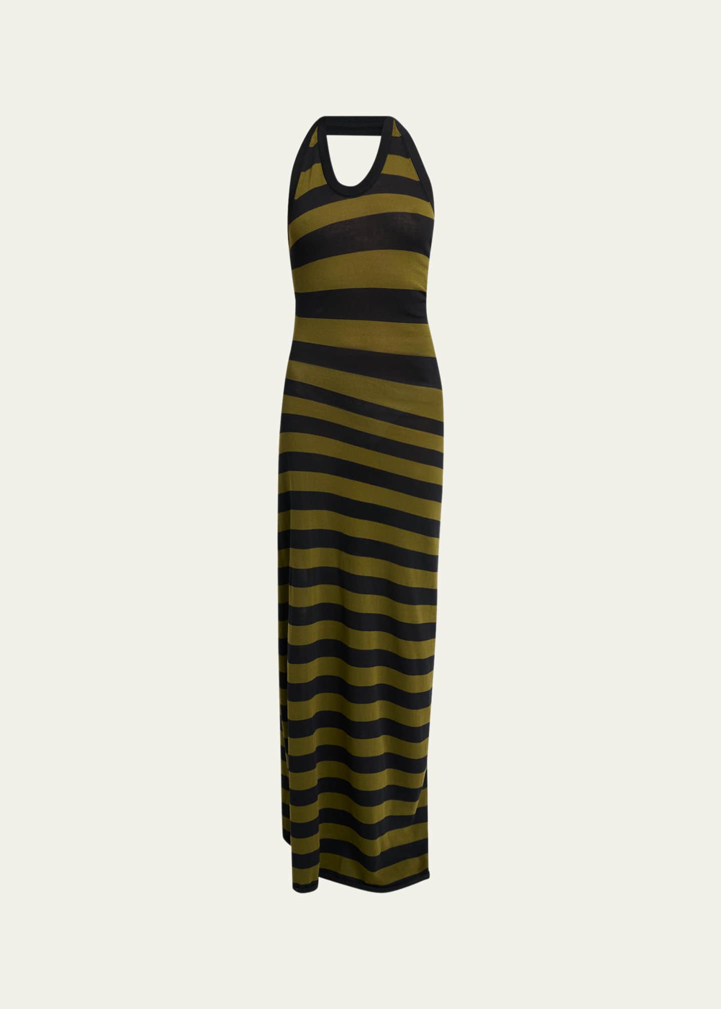 Frann Dress in Cotton Stripe Black Multi | Proenza Schouler Official Site