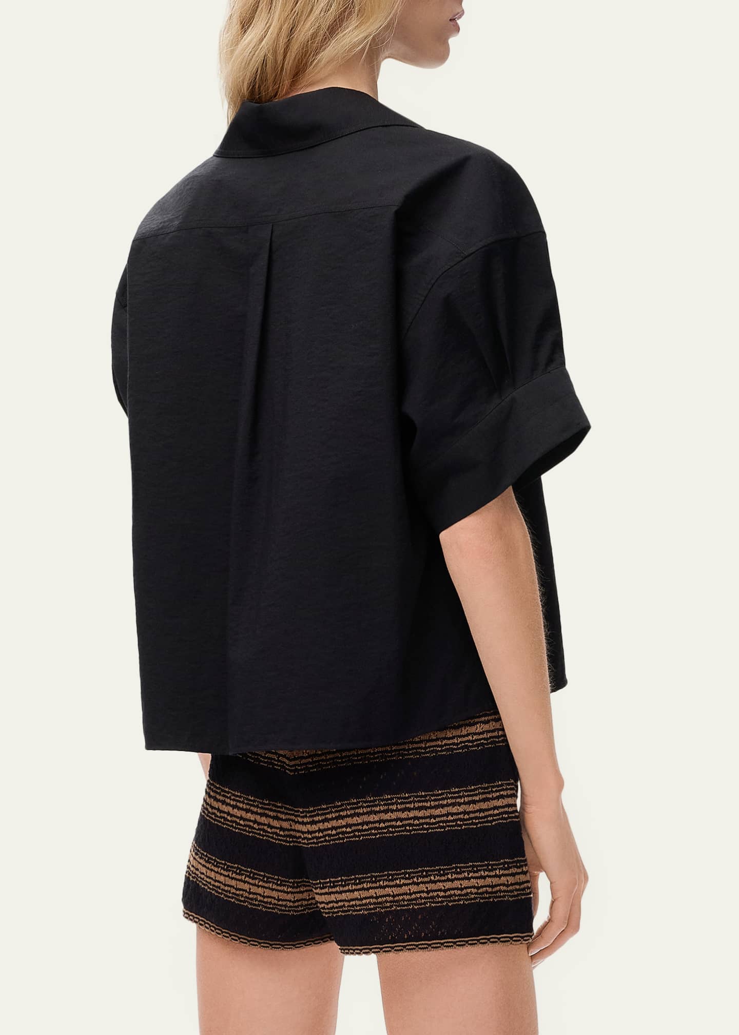 Loewe x Paula's Ibiza Anagram Short-Sleeve Button-Down Shirt