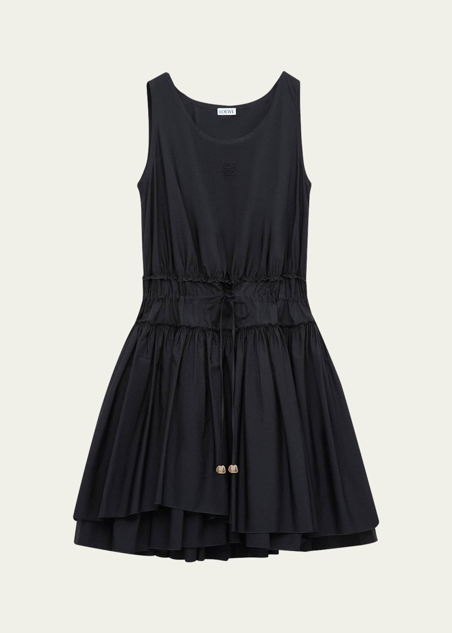 loewe mini dress Sleeveless Layered Asymmetric Mini Dress