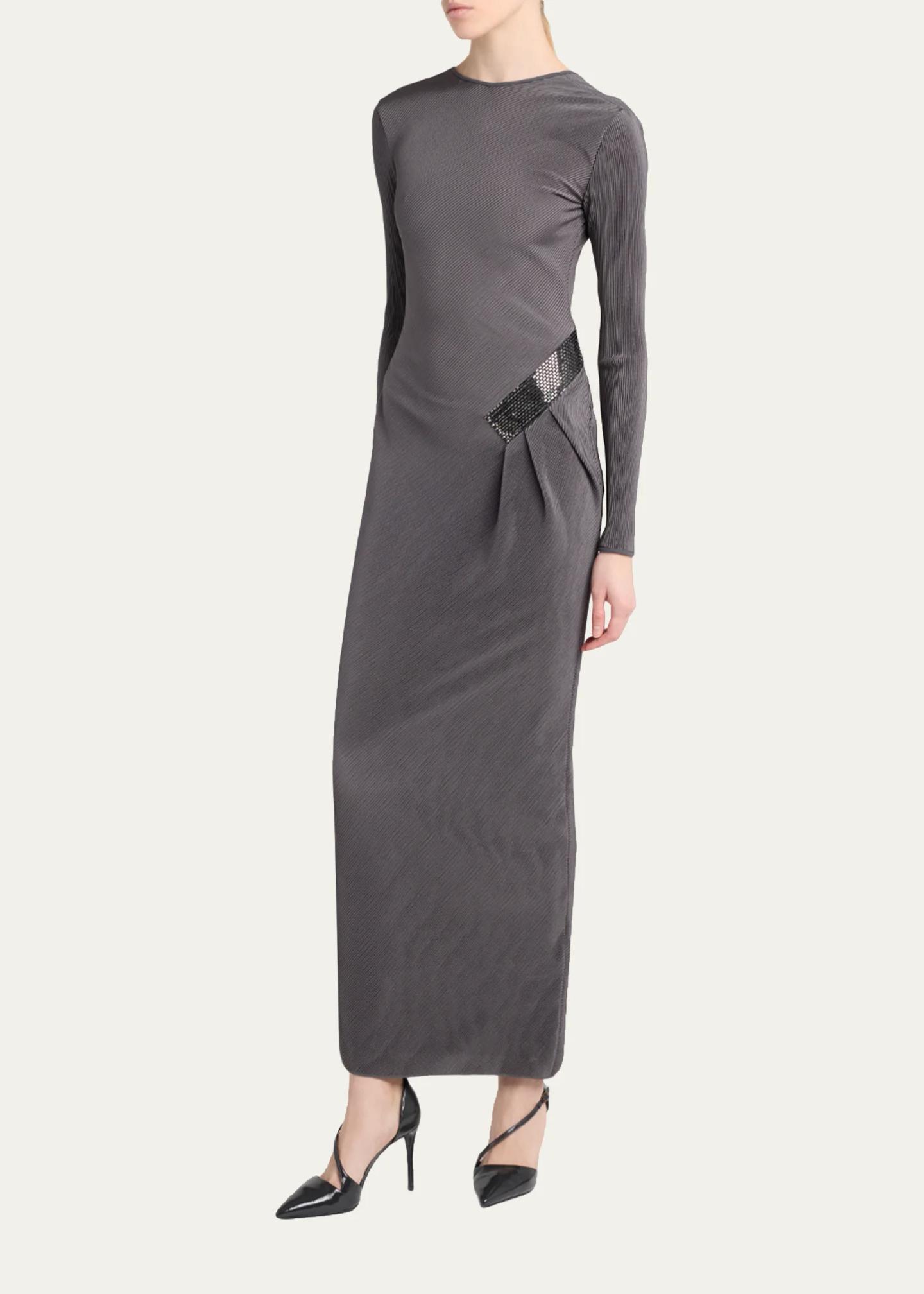 Giorgio Armani Embellished Asymmetric Column Dress - Bergdorf Goodman